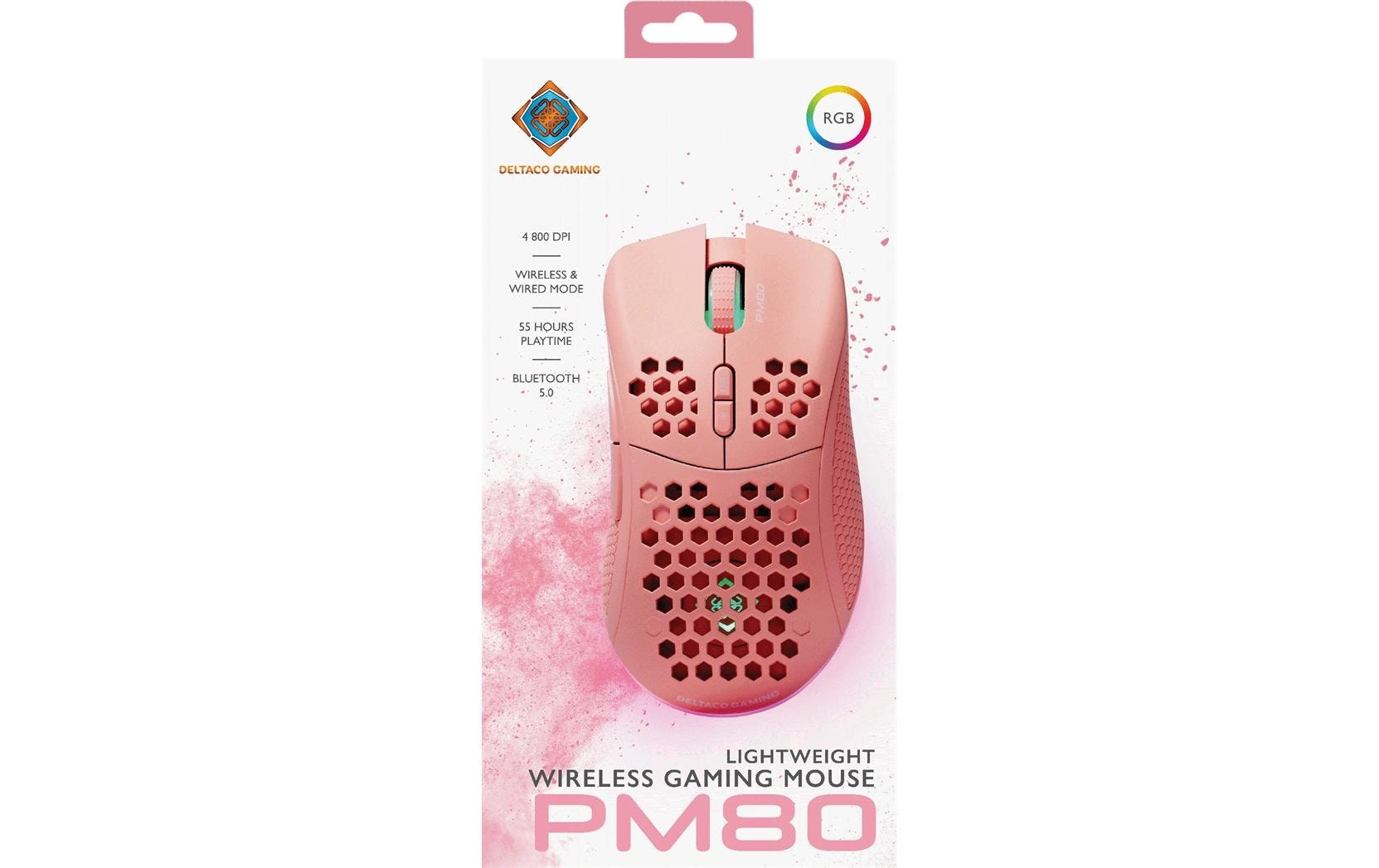 DELTACO Gaming-Maus »GAM-120-P RGB« Leichte Gaming-Maus mit RGB Beleuchtung