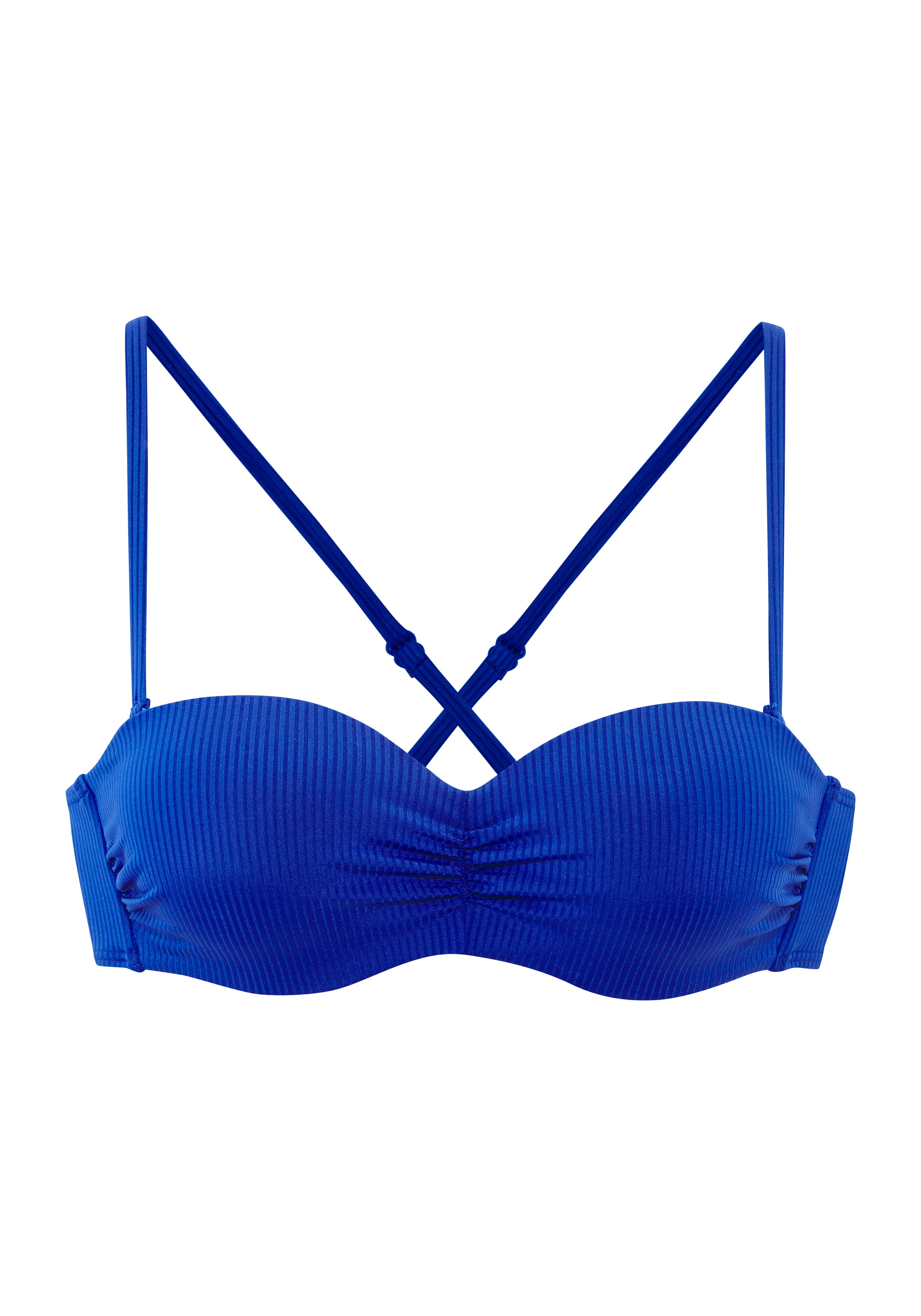 Venice Beach Top bikini bandeau »Lucky« en tissu à structure côtelée