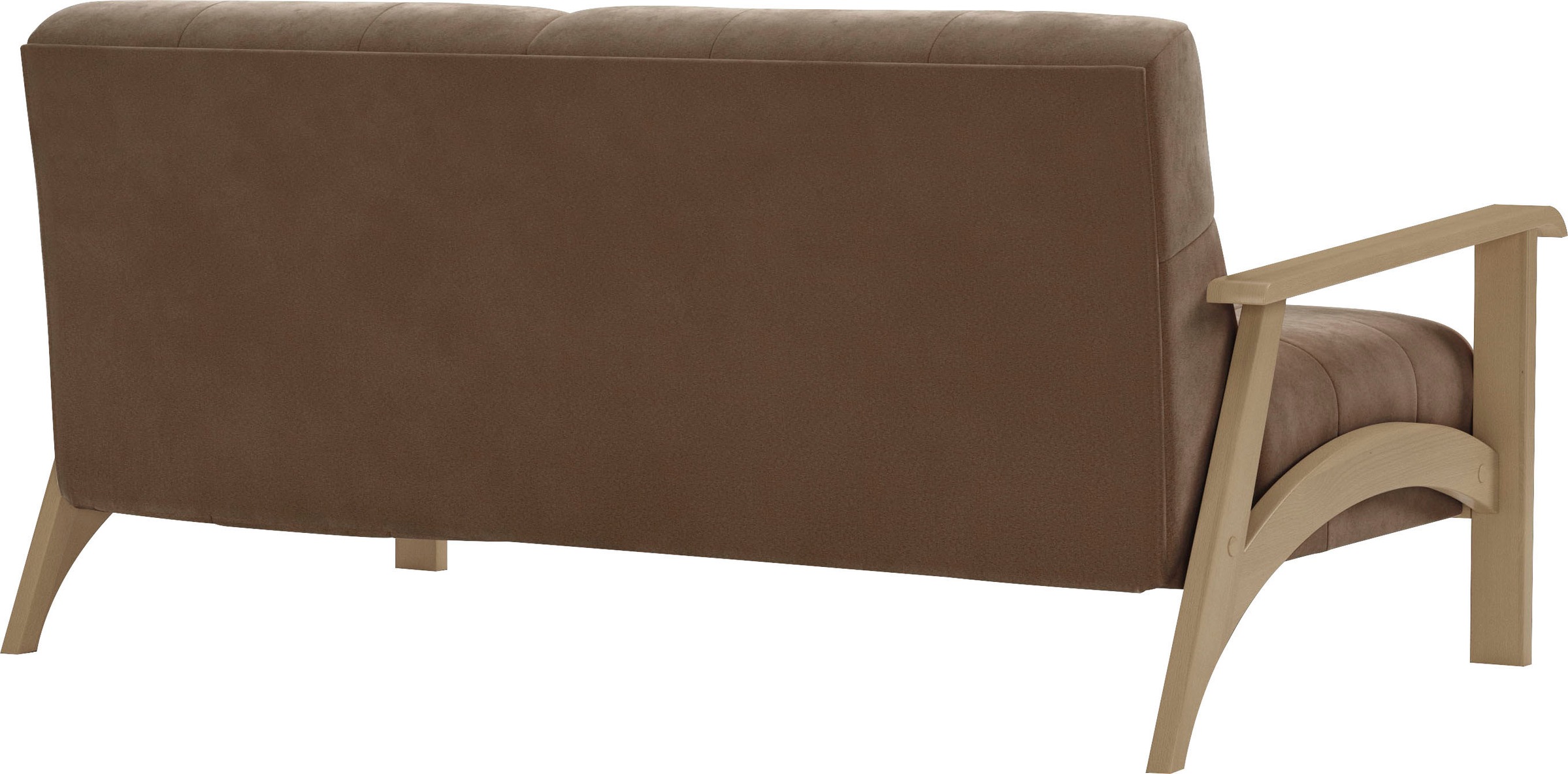 sit&more 2,5-Sitzer »Billund« Armlehnen aus Buchenholz in natur, verschiedene Bezüge und Farben