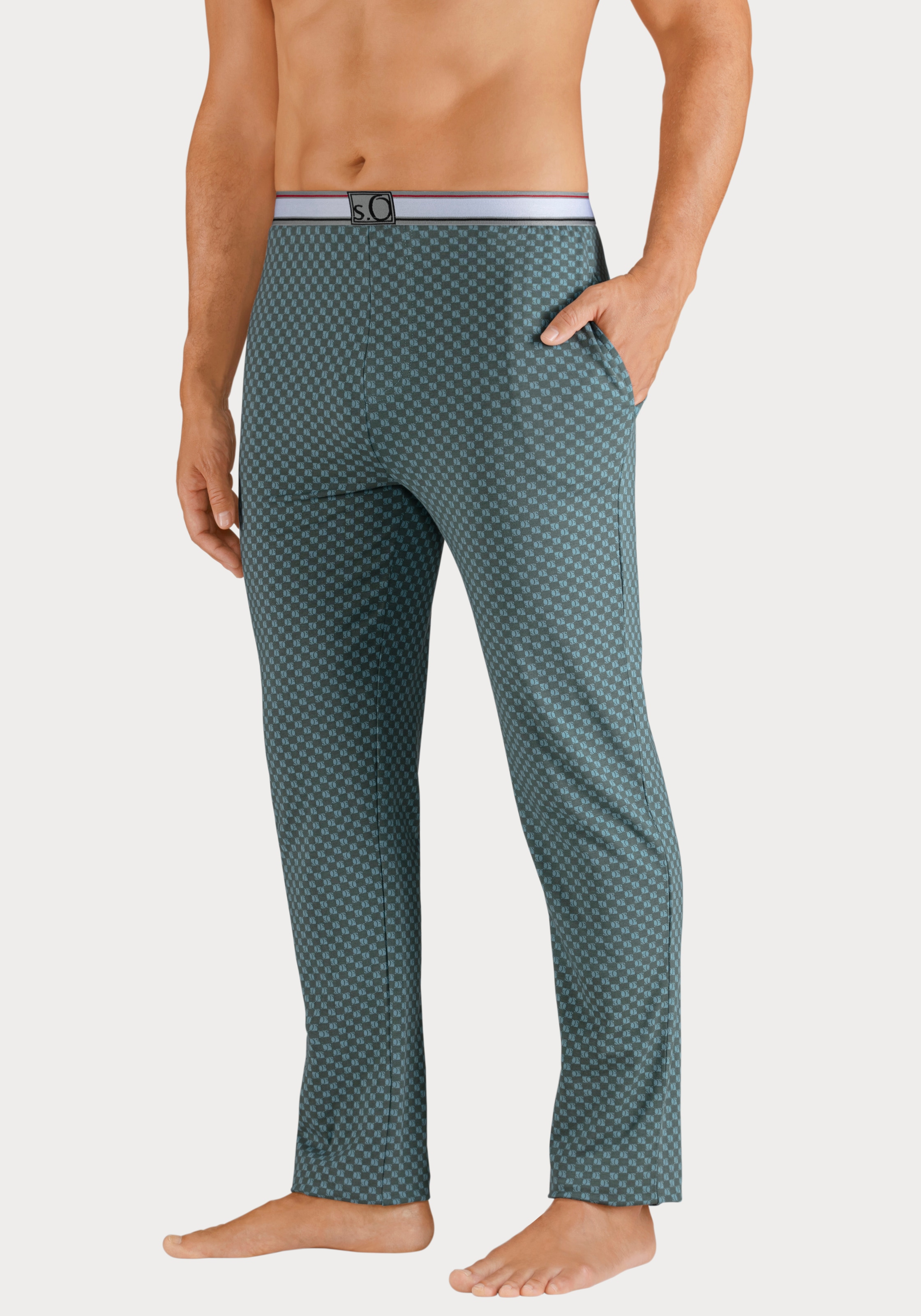 s.Oliver Pantalon de nuit  im modischen All-Over-Print