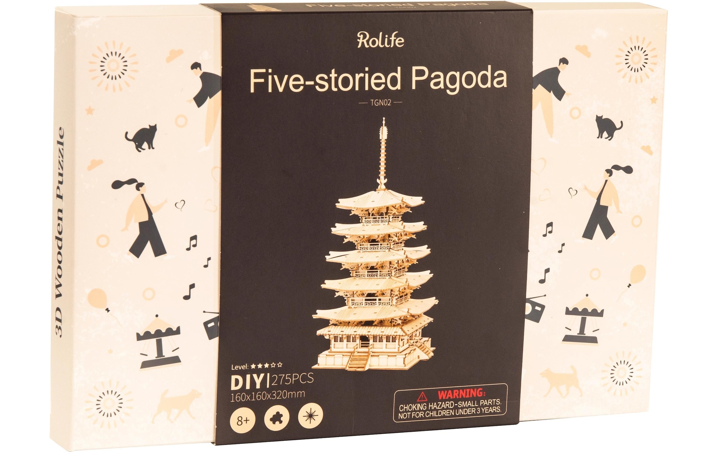   Modellbausatz »Rolife Five-storied Pagoda Japanische Architektur 275 Teile« 275 Stk. tlg.