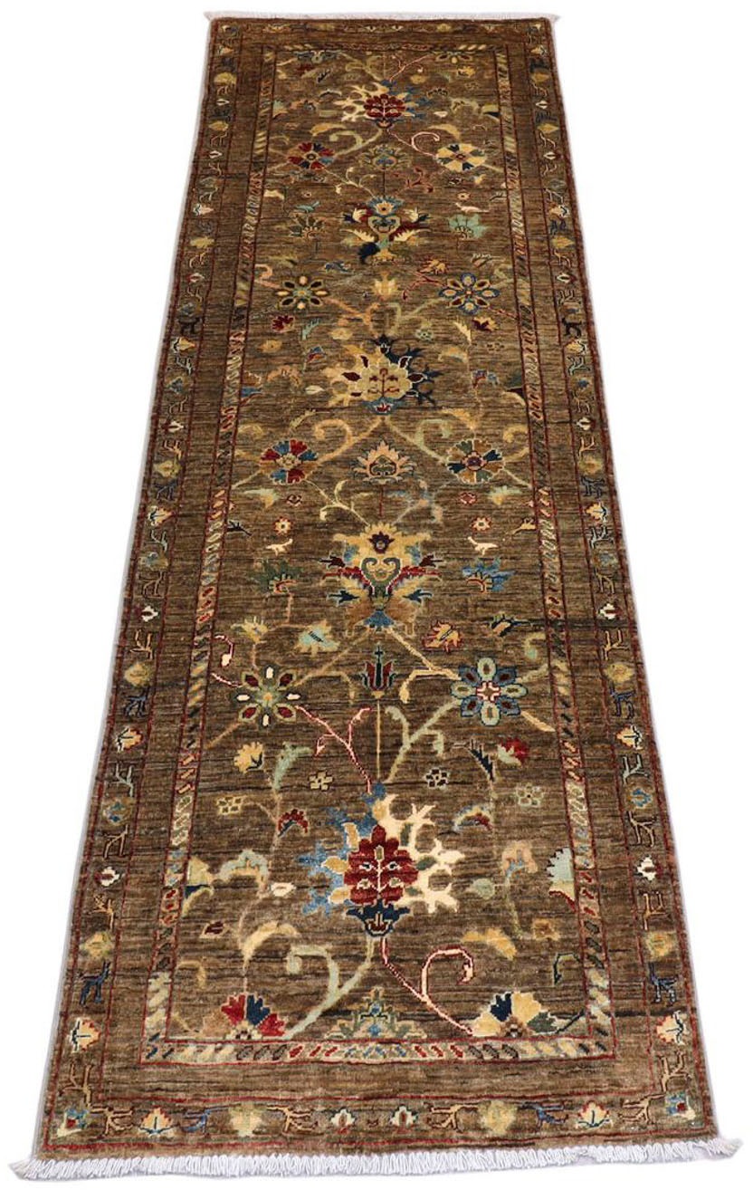 Image of morgenland Läufer »Ziegler Blumenmuster Verde oliva 242 x 79 cm«, rechteckig, 0,6 mm Höhe, Handgeknüpft bei Ackermann Versand Schweiz