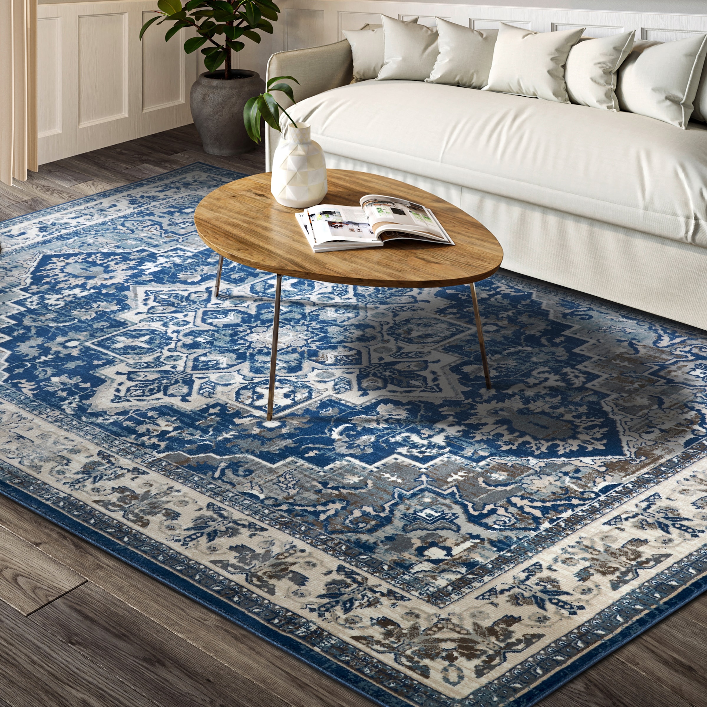 Image of Villeroy & Boch Teppich "Jehanne" rechteckig 11 mm Höhe Orientalisch, Wohnzimmer, Schlafzimmer, Klassisch, Kurzflor, Weich