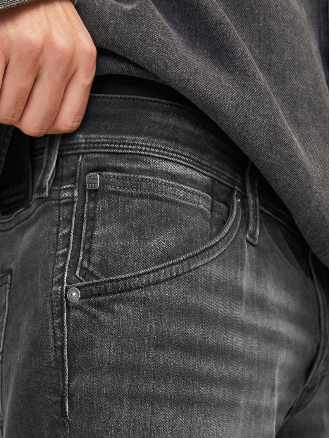 Jack & Jones Slim-fit-Jeans »JJIGLENN – Jeans mit Stretch, niedriger Leibhöhe und Taschen«, used, modisch, slim fit, Denim/Jeans