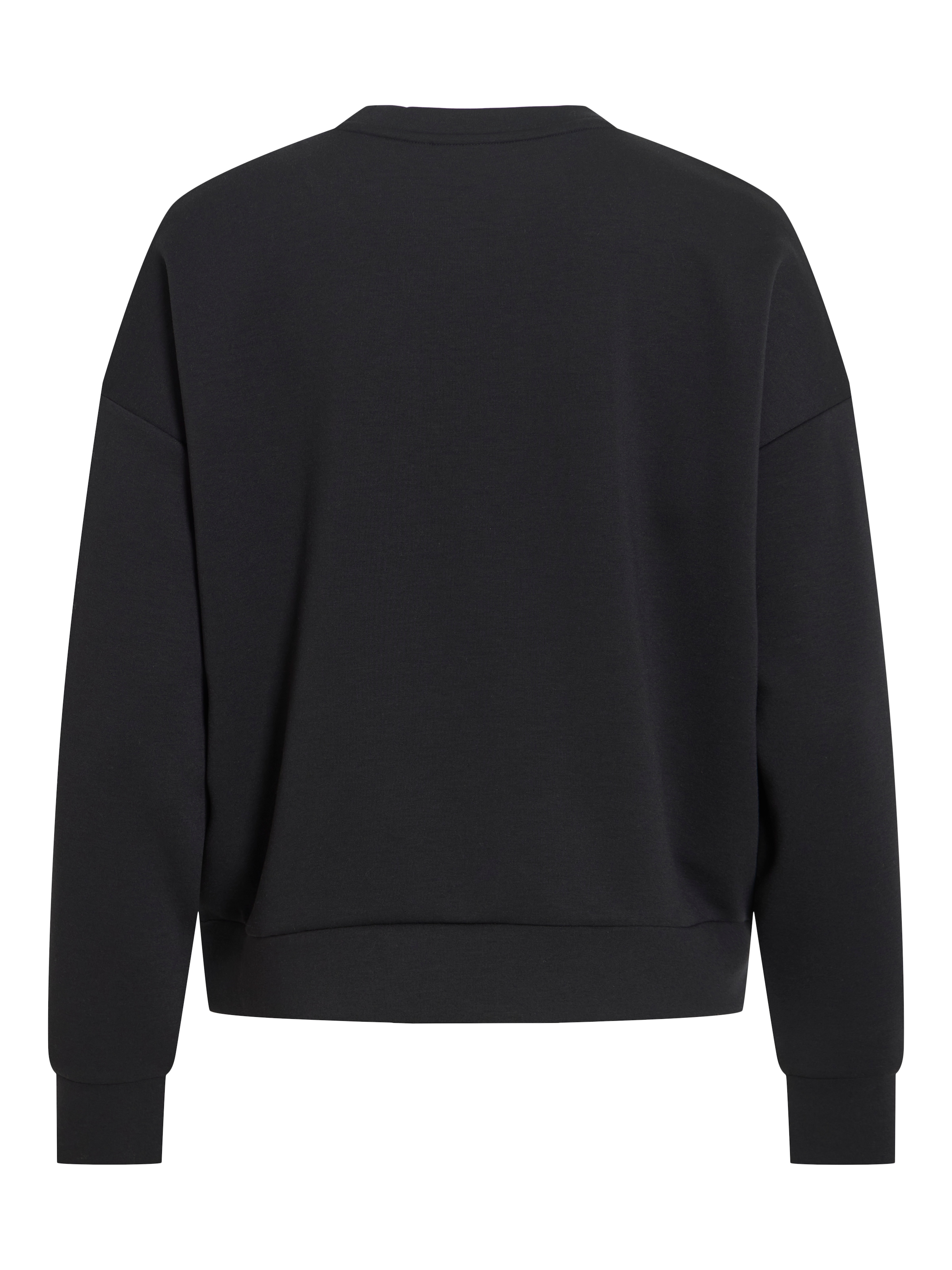 Vila Sweater »VIREFLECT MOOD EMB L/S SWEAT TOP/R/3«, Materialmix, loose fit
