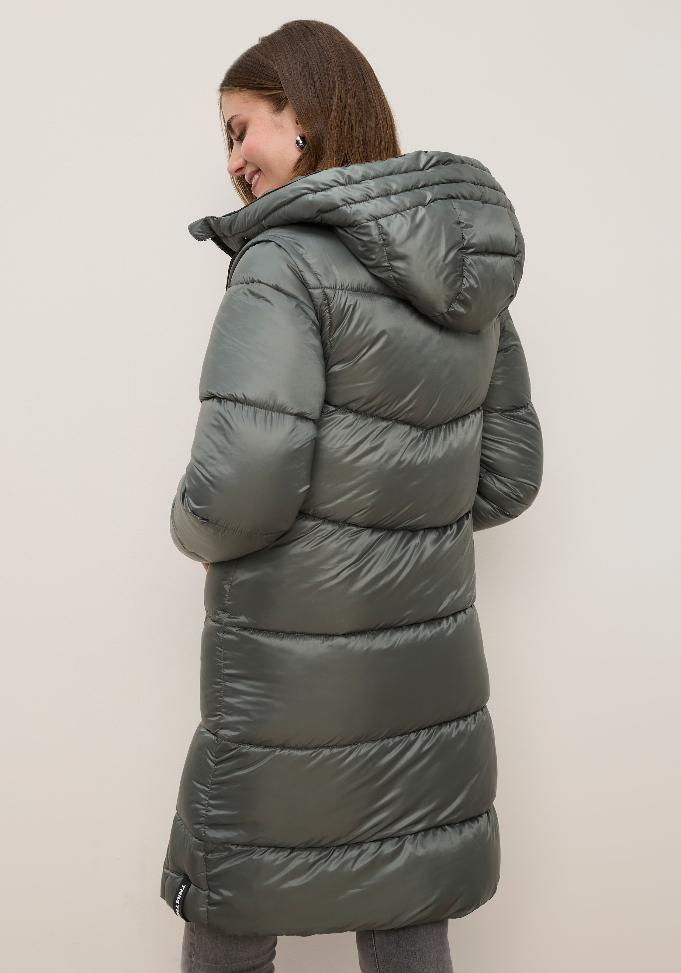 Tamaris Manteau d'hiver avec capuche et manches amovibles - portable en gilet