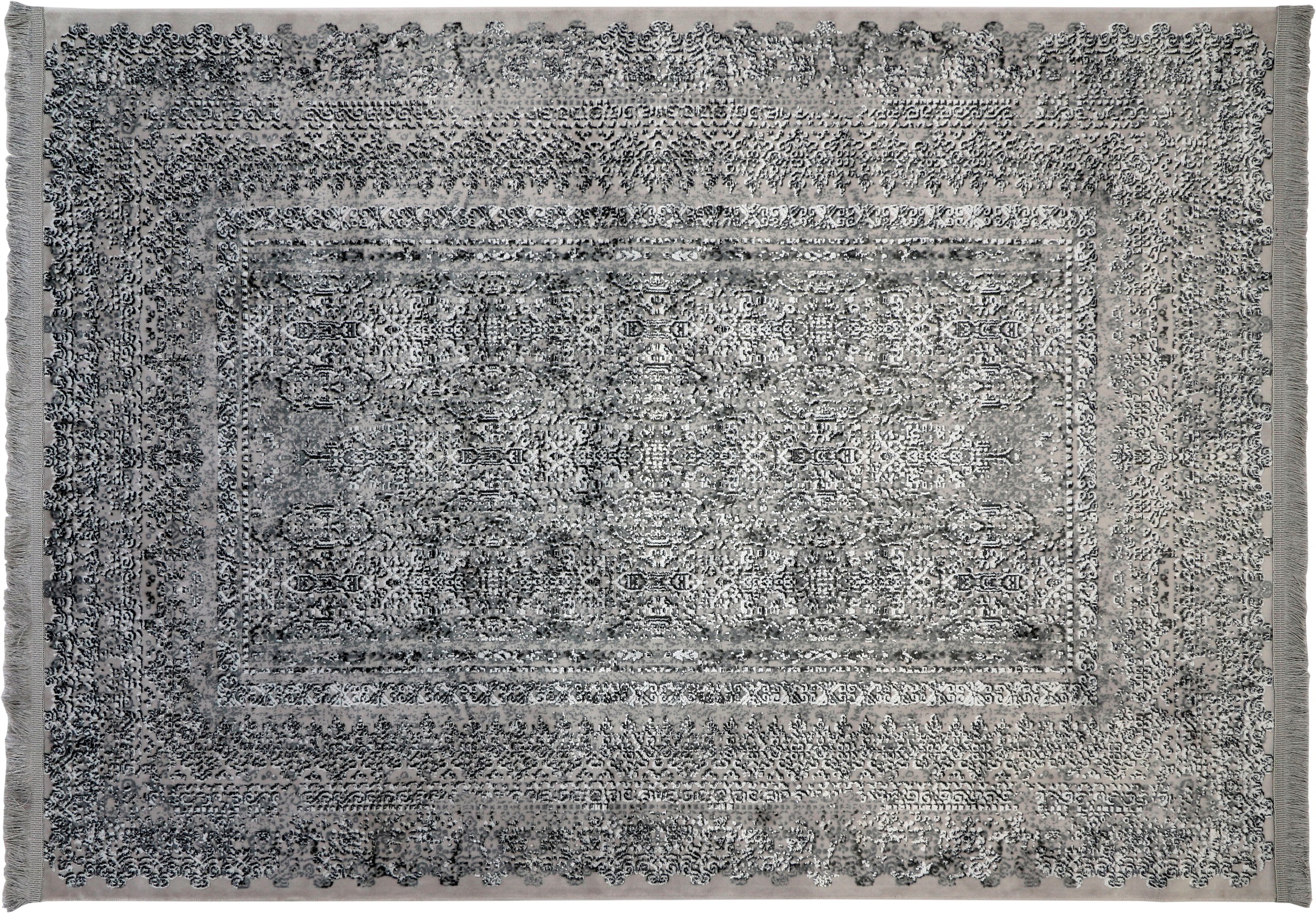 Image of RESITAL The Voice of Carpet Teppich »Lucca 6020«, rechteckig, 5 mm Höhe, gewebt, leichter Glanz durch Viskose, mit Fransen, ideal im Wohnzimmer & Schlafzimmer bei Ackermann Versand Schweiz