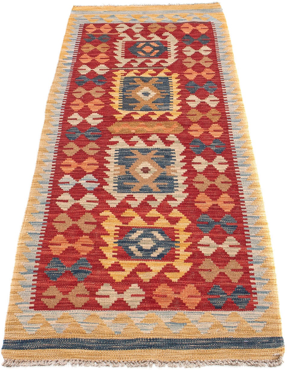 Image of morgenland Läufer »Kelim Maimene Medaillon 199 x 57 cm«, rechteckig, 0,5 mm Höhe, Wendeteppich bei Ackermann Versand Schweiz