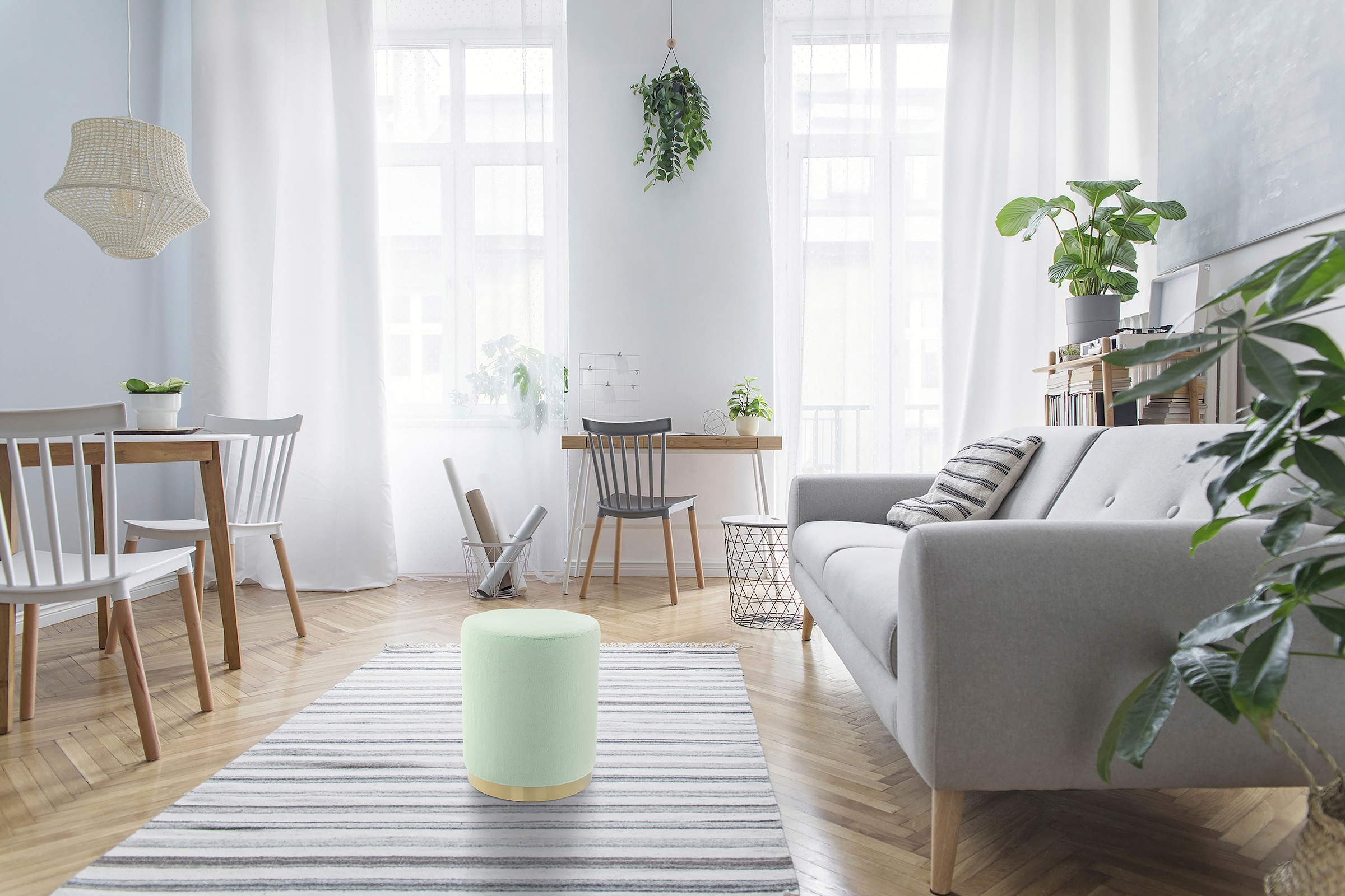 Kayoom Polsterhocker »Hocker Nona 125, Polster- und Sitzhocker, stillvoll und flauschig«, (1 St.), komfortabel, vielseitig einsetzbar, supersofte Haptik