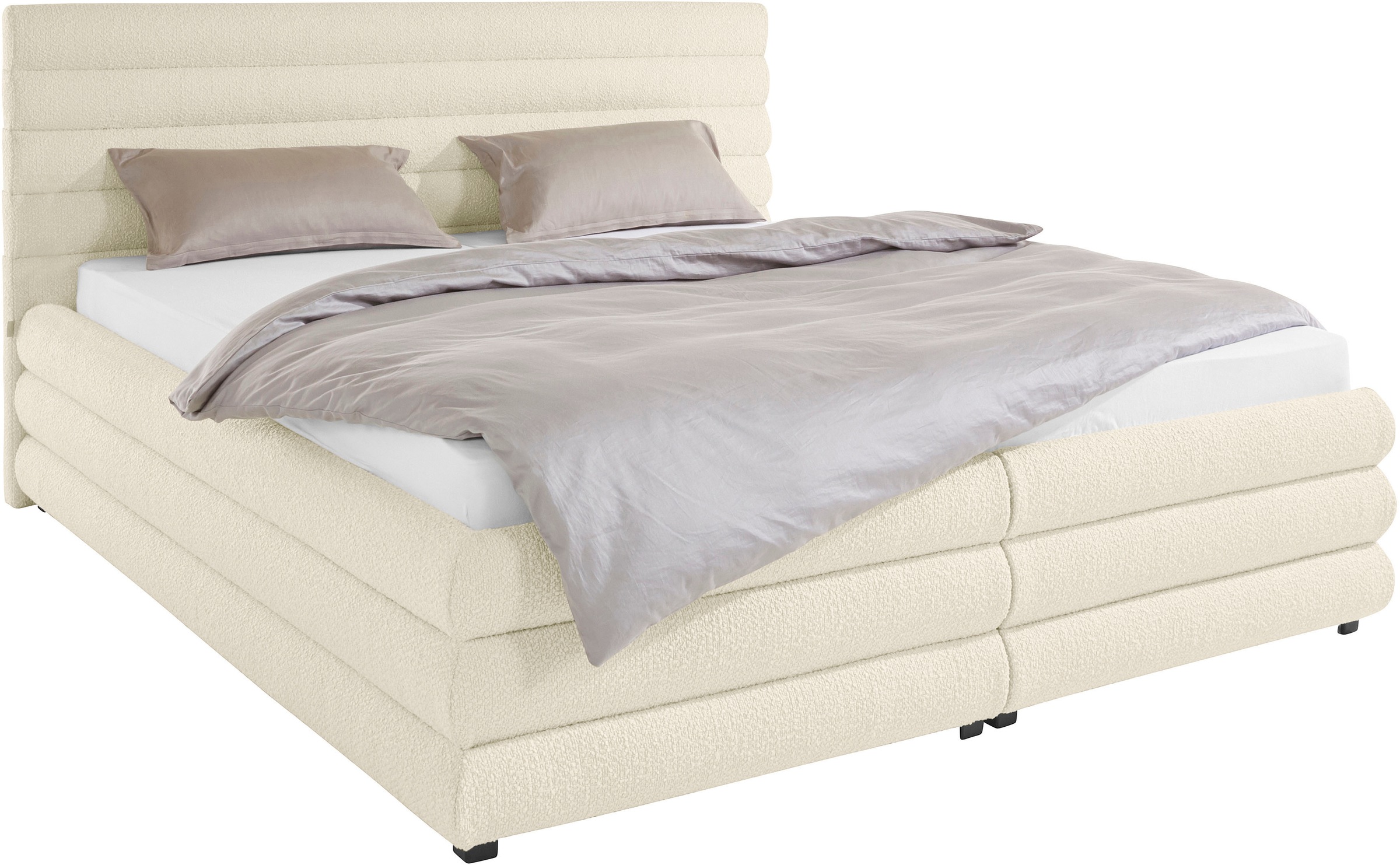 Image of LeGer Home by Lena Gercke Polsterbett »Maylis Bouclé«, wahlweise mit und ohne Matratze und Lattenrost, incl. Bettkasten, 3 Matratzenarten bis zu 3 Härtegrade, auch in 200cm Breite bei Ackermann Versand Schweiz