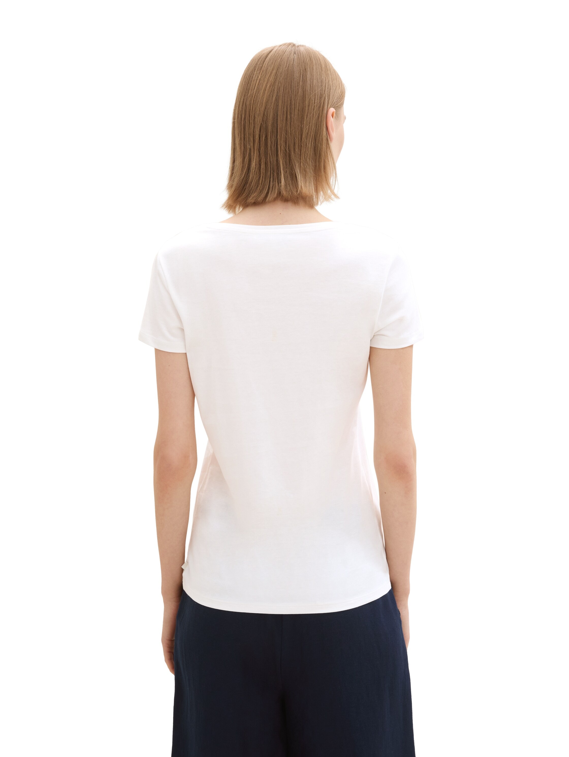 TOM TAILOR Denim T-shirt Packung, 2 cuis tlg. Doppelpack mit Logo-Print