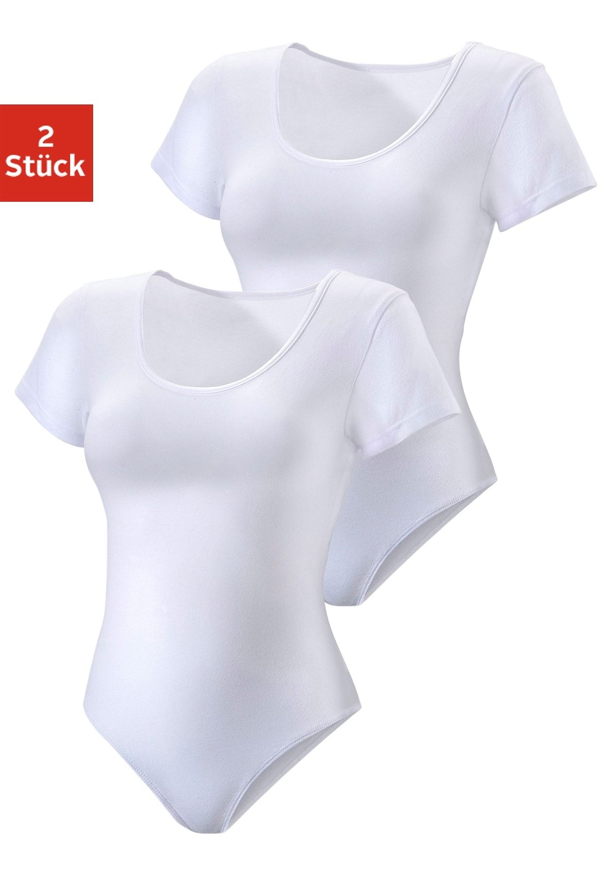 T-Shirt-Body, (2er-Pack), aus elastischer Baumwoll-Qualität