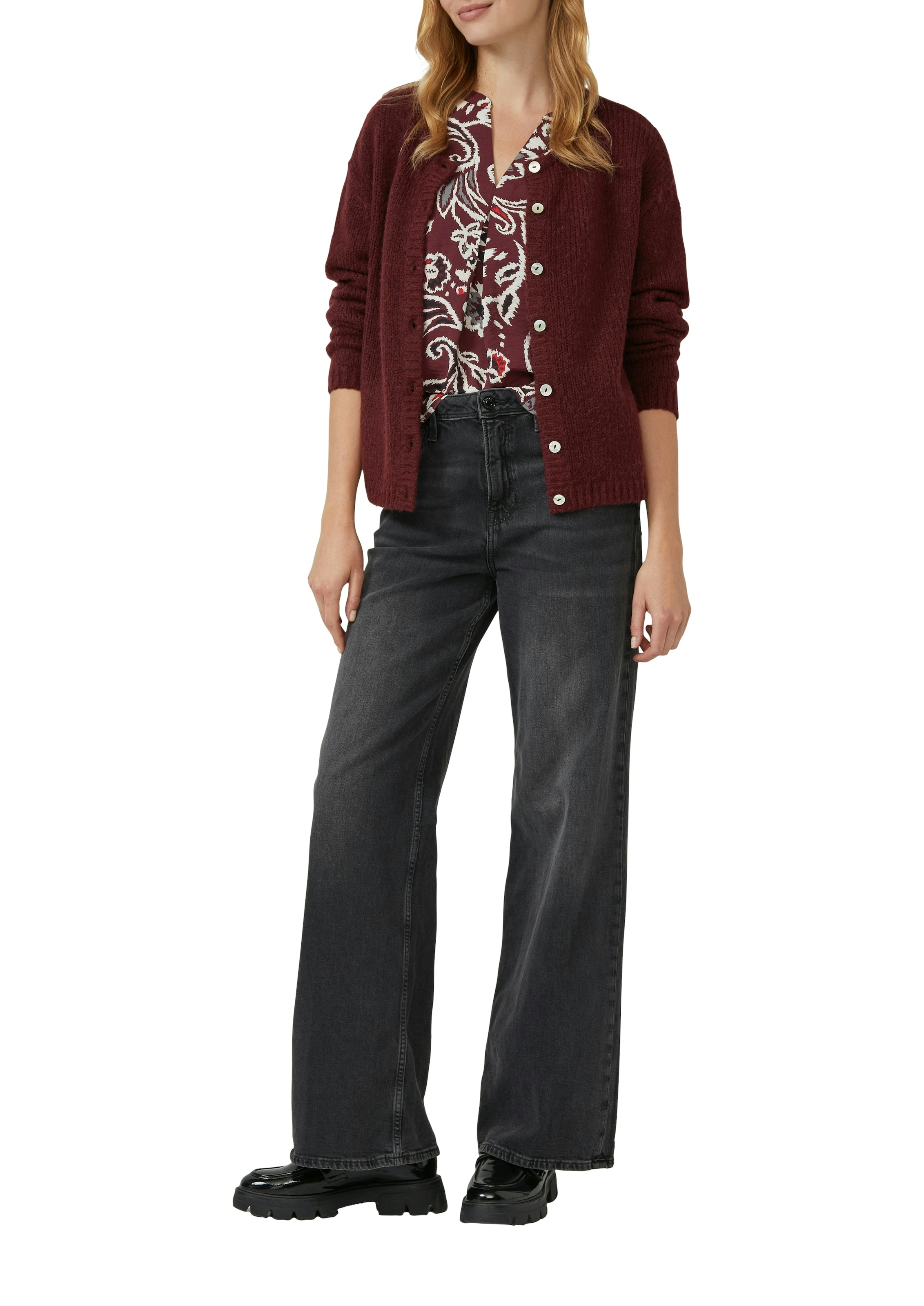 s.Oliver Blouse à manches longues avec motif floral