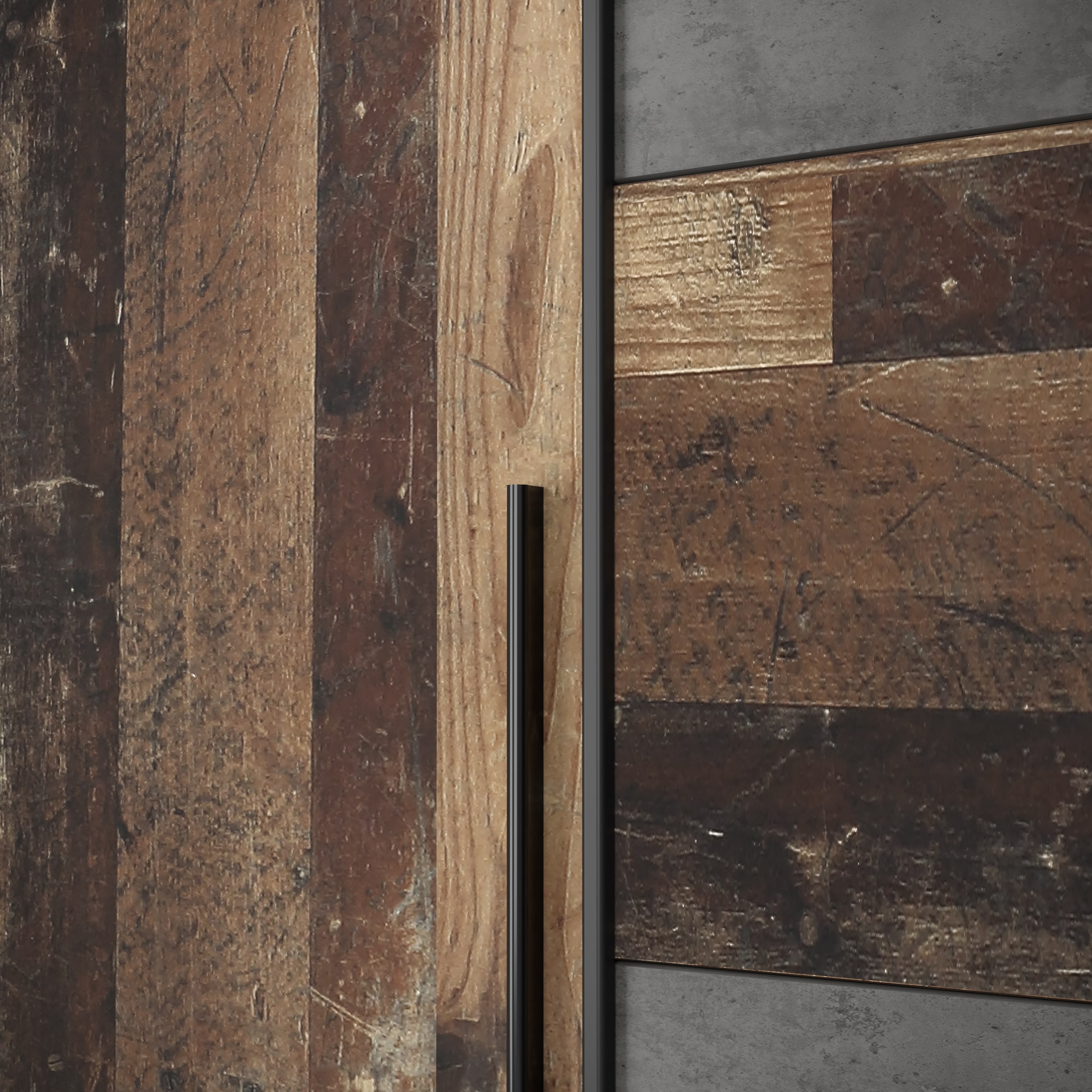 FORTE Kleiderschrank »Narago, Kombischrank, Paneele  wechselbar« B/H/T ca. 270/210/61cm,  Kombination aus Schwebetüren mit seitlichen Drehtüren, Made in Europe