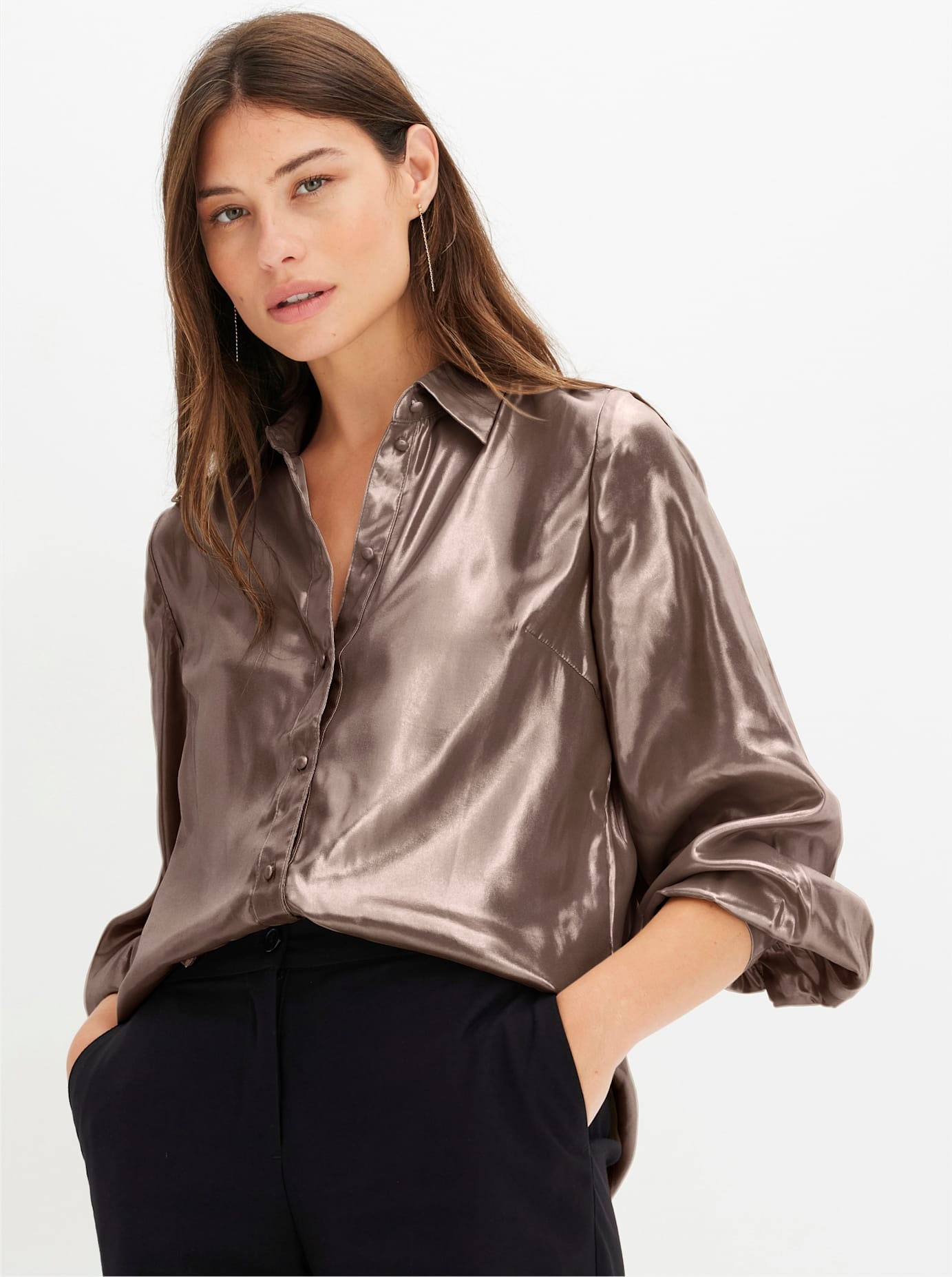 Inspirationen Satinbluse