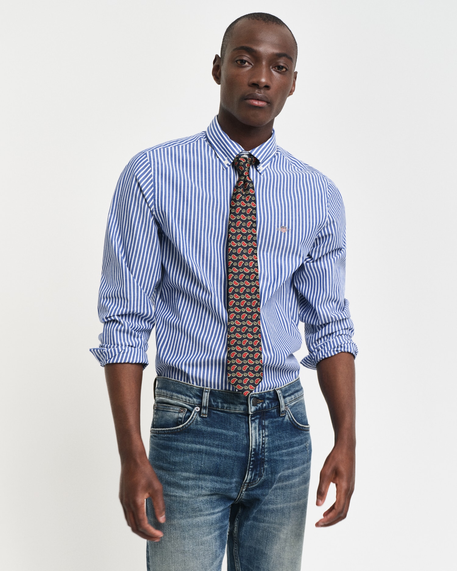 Gant Langarmhemd »SLIM POPLIN STRIPE SHIRT«