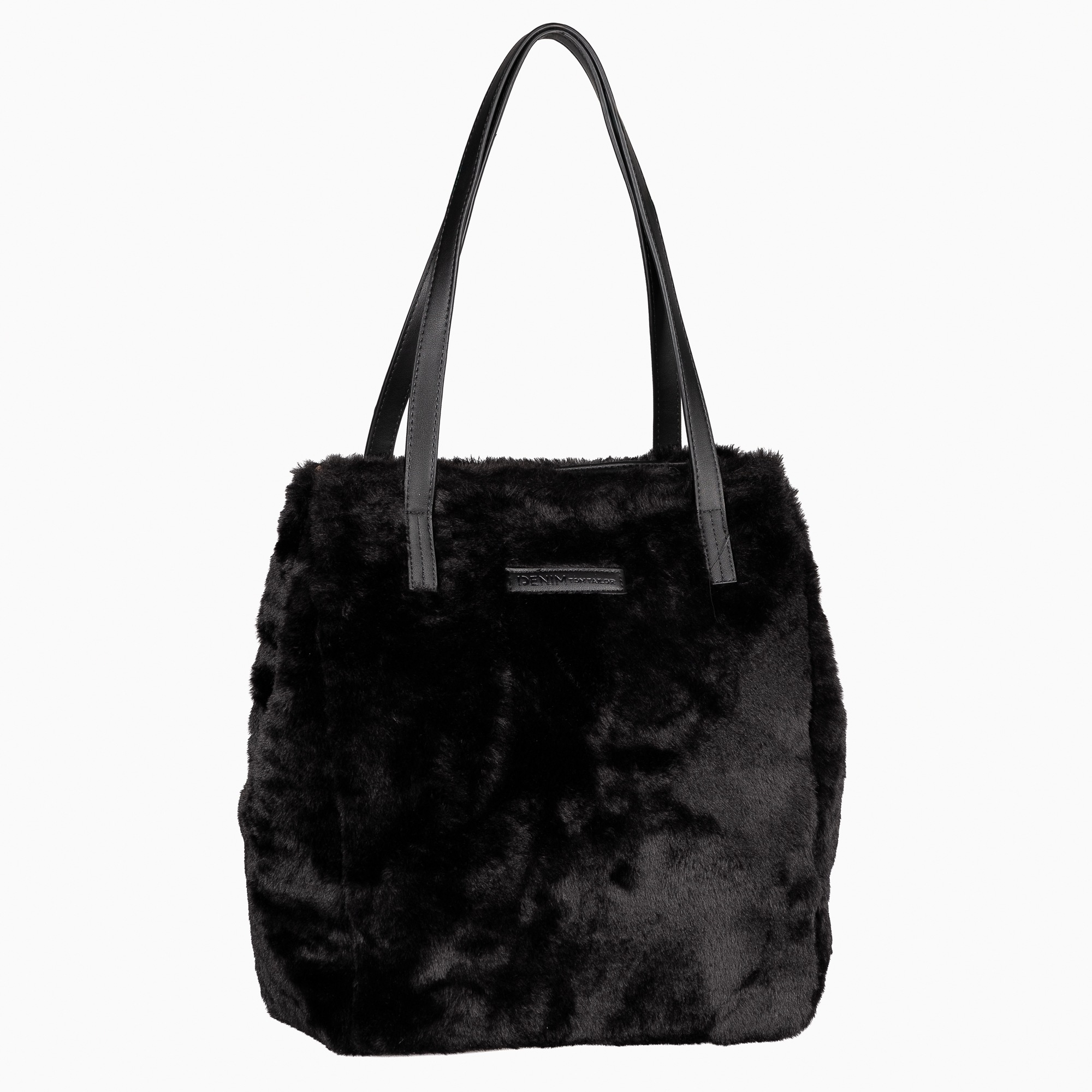 TOM TAILOR Denim Shopper »Arona Cosy« Damen Schultertasche, im Fellimitat-Look