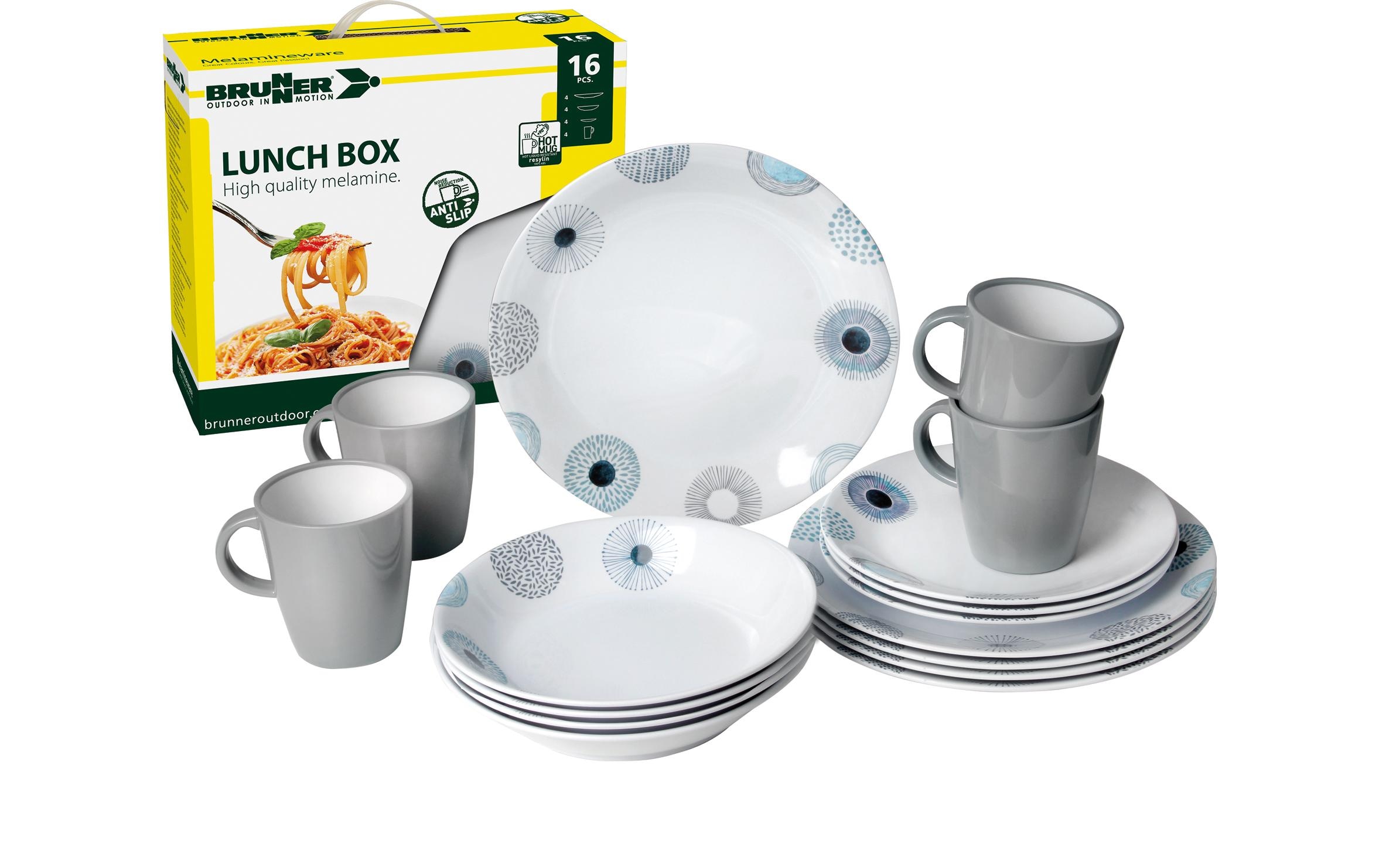 BRUNNER Set de vaisselle »Lunch Box Deep Sea, 16-teilig«