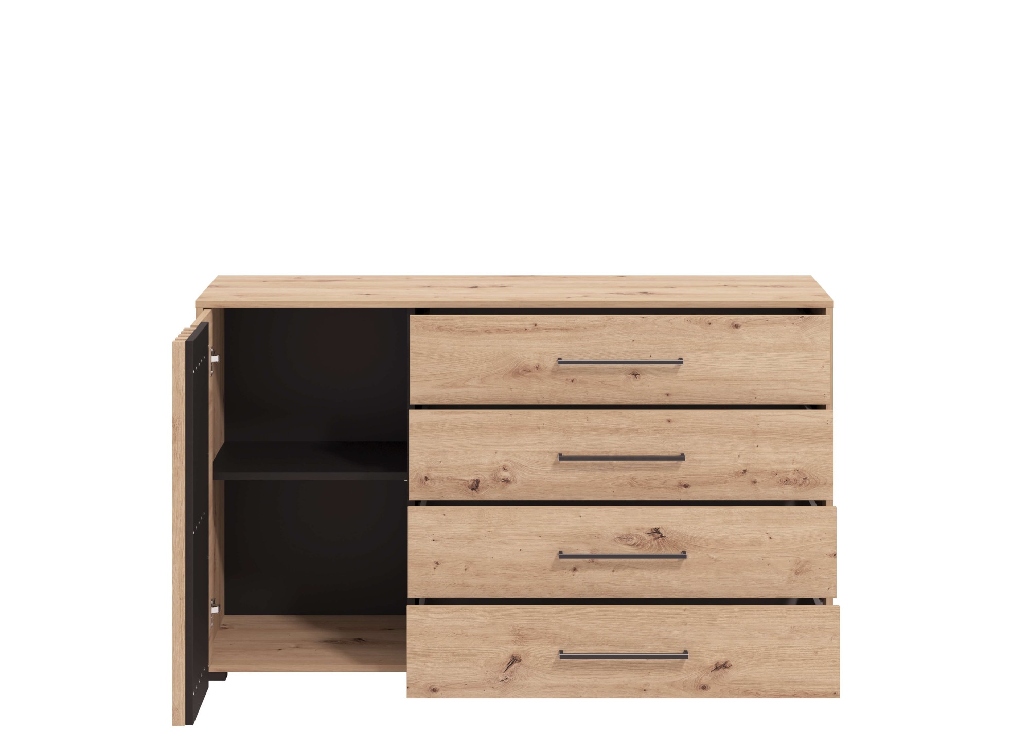 INOSIGN Commode »Ascalon Sideboard, Breite 138 oder 93 cm, mit ABS Schutzkanten« 3D Optik durch Lamellen/ Paneele, FSC-zertifizierter Holzwerkstoff