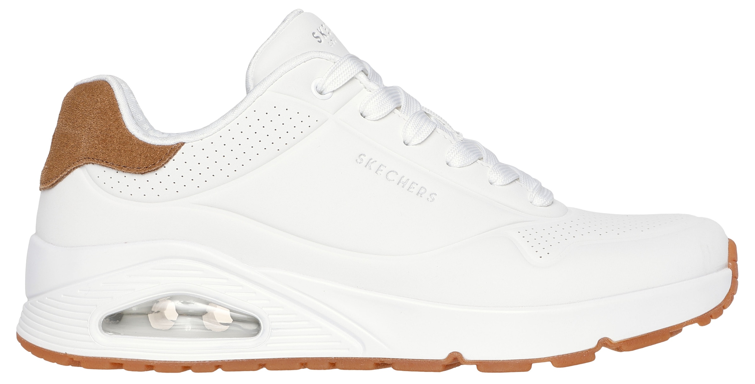 Skechers Sneaker »UNO-SUITED ON AIR«, Freizeitschuh, Halbschuh, Schnürschuh mit modischer Keilsohle