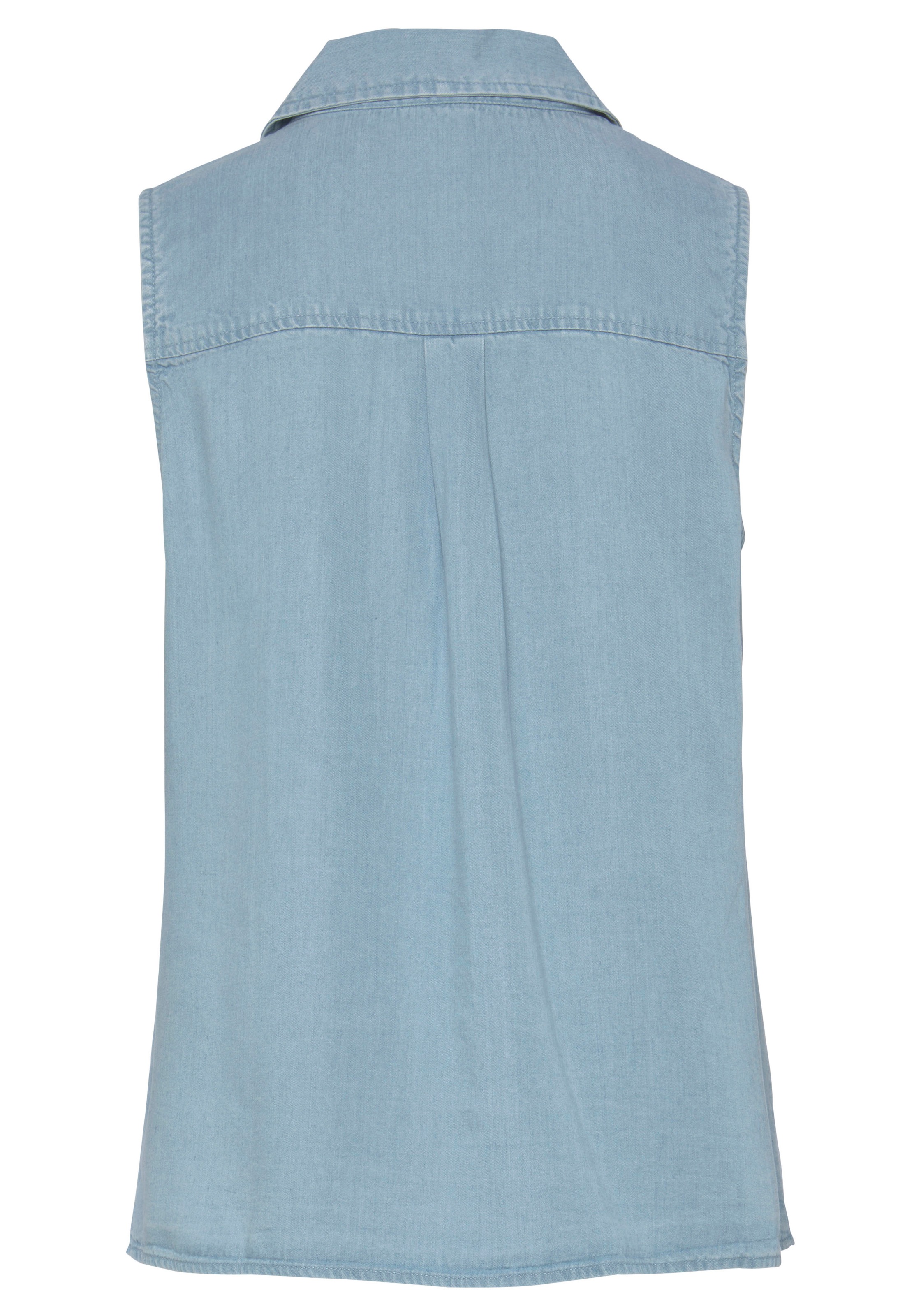 LASCANA Jeansbluse, ohne Ärmel