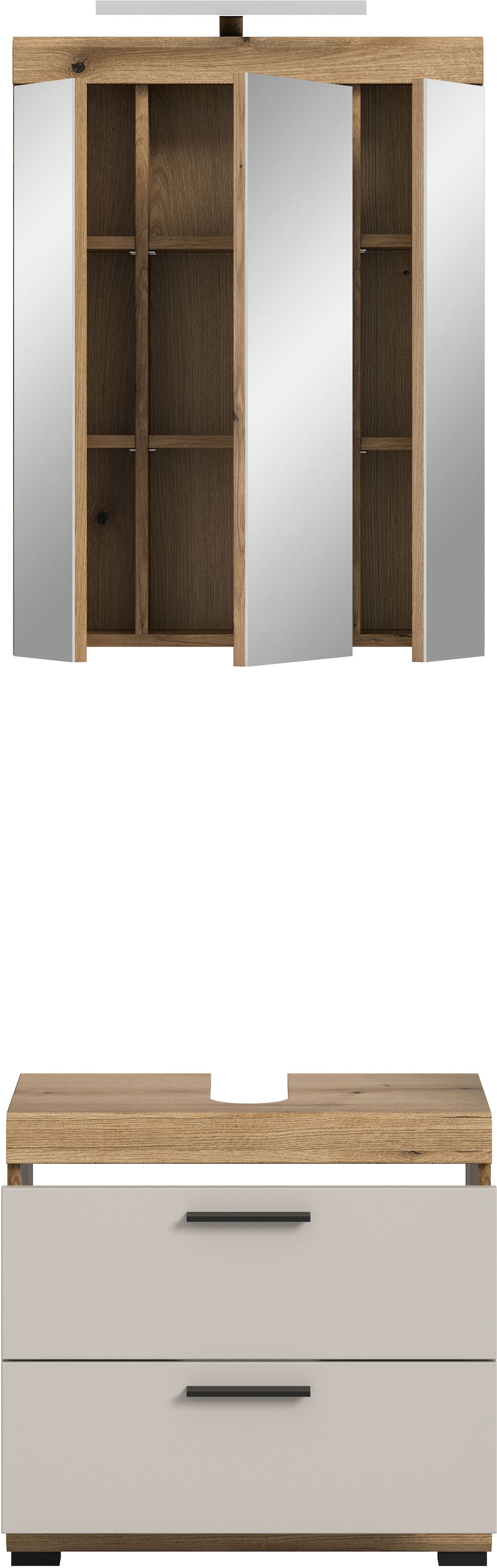 welltime Badmöbel-Set »Siena, 2 teilig, inklusive LED Beleuchtung, bestehend aus:« Set, TOPSELLER!, 