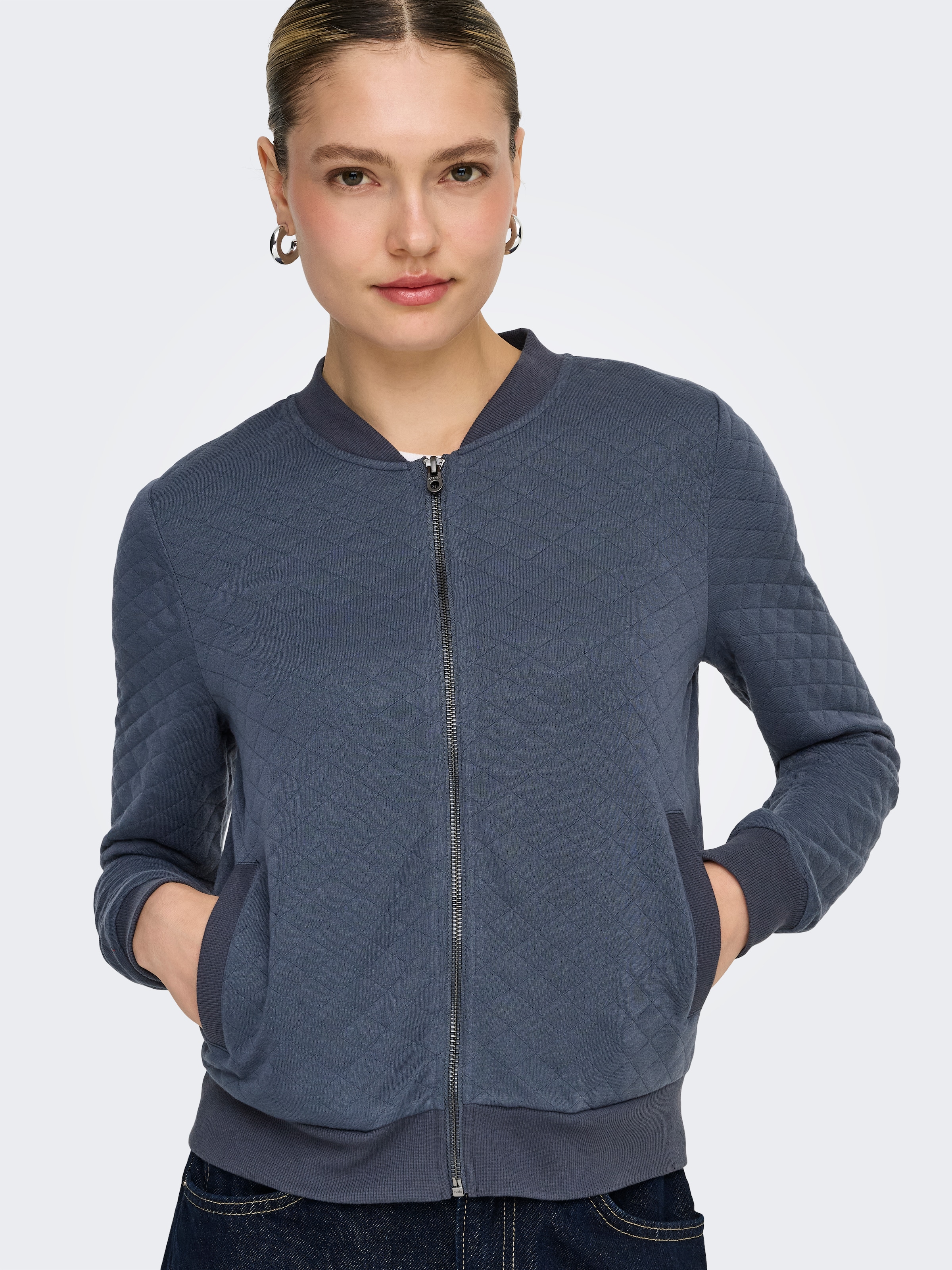 ONLY Veste sweat »ONLJOYCE L/S BOMBER SWT NOOS« Polyester, regular fit