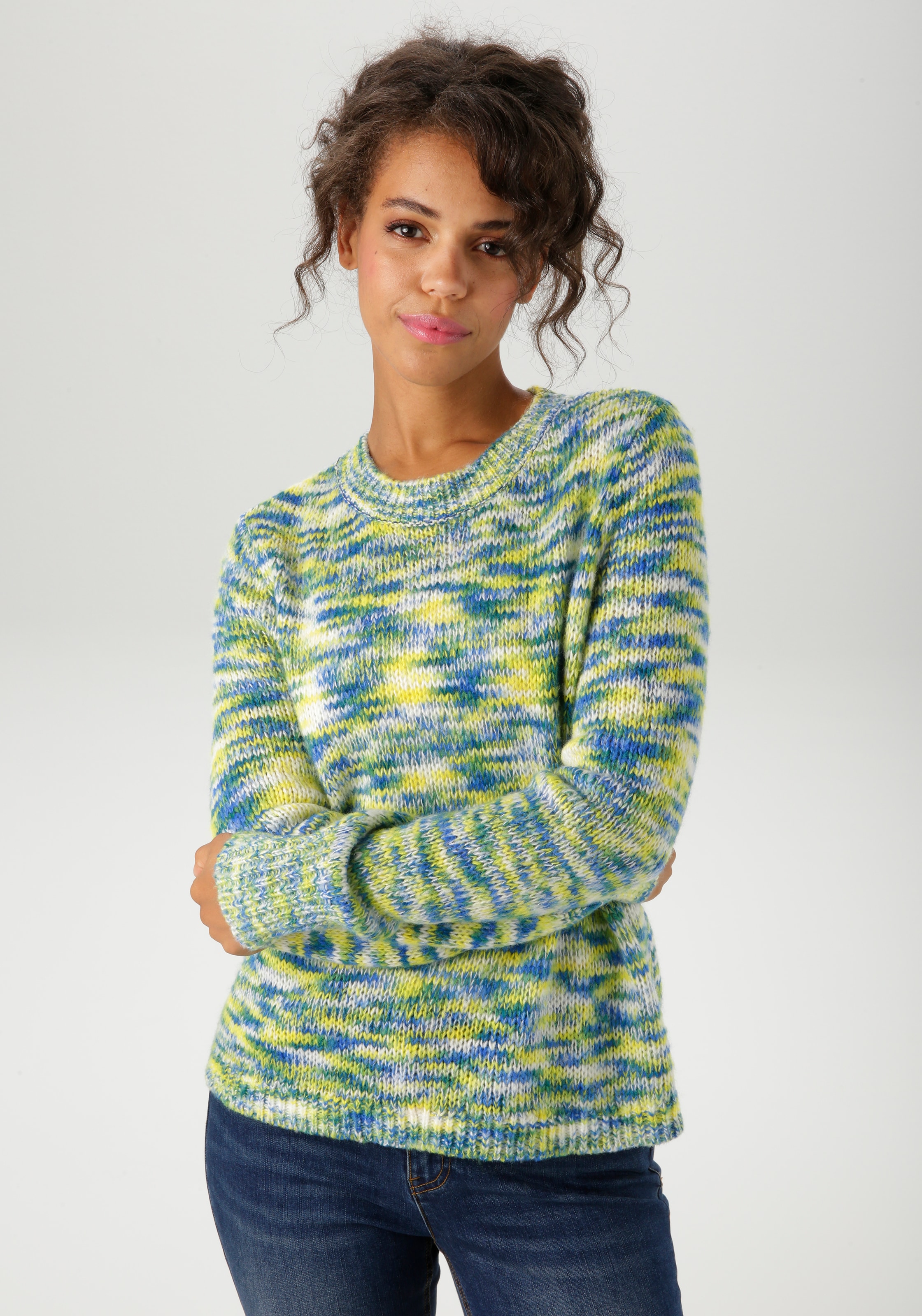 Image of Aniston CASUAL Strickpullover aus trendigem Multicolor-Garn -jedes Teil ein Unikat