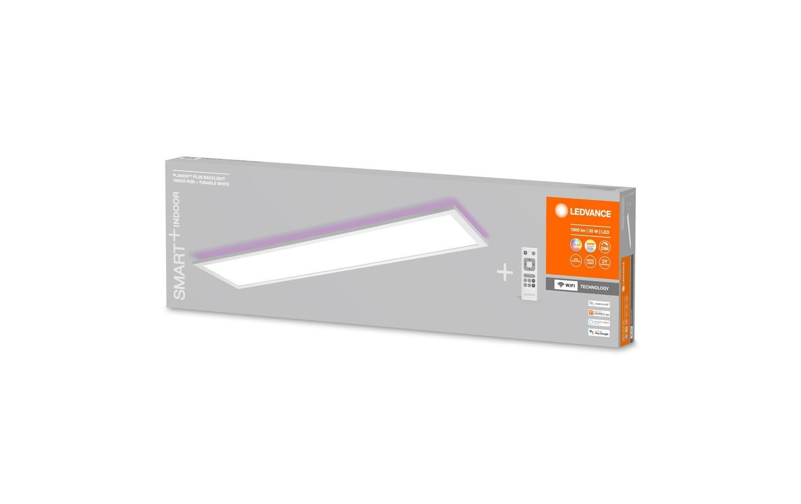   LED Deckenleuchte »SMART+ Planon Plus Backlight 100x25cm, RGBTW, ws« Farbwechsler | Kaltweiss | Neutralweiss | Tageslichtweiss | Warmweiss