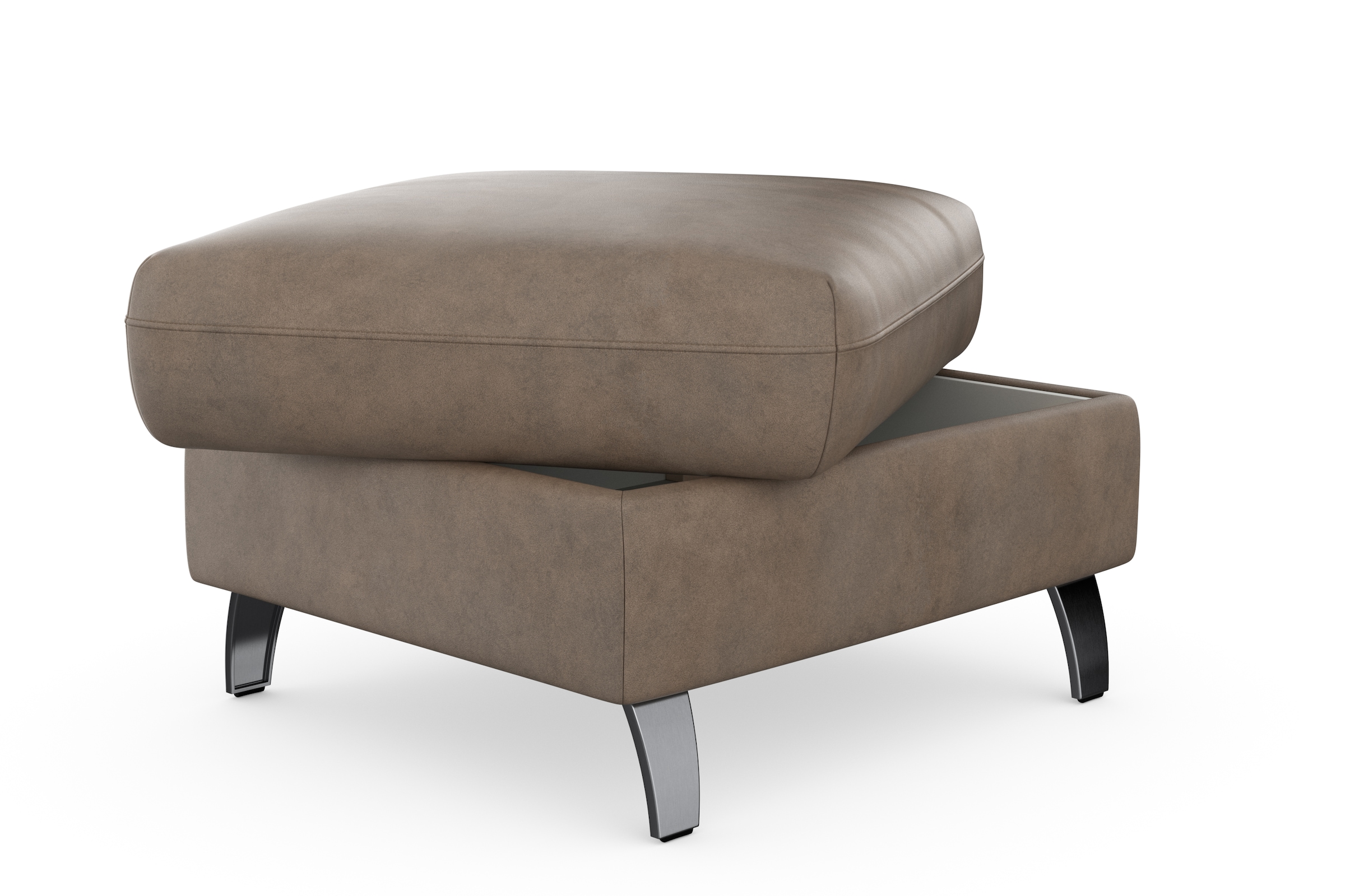 sit&more Stauraumhocker »Grenoble« mit Stauraum und satinierten Füssen