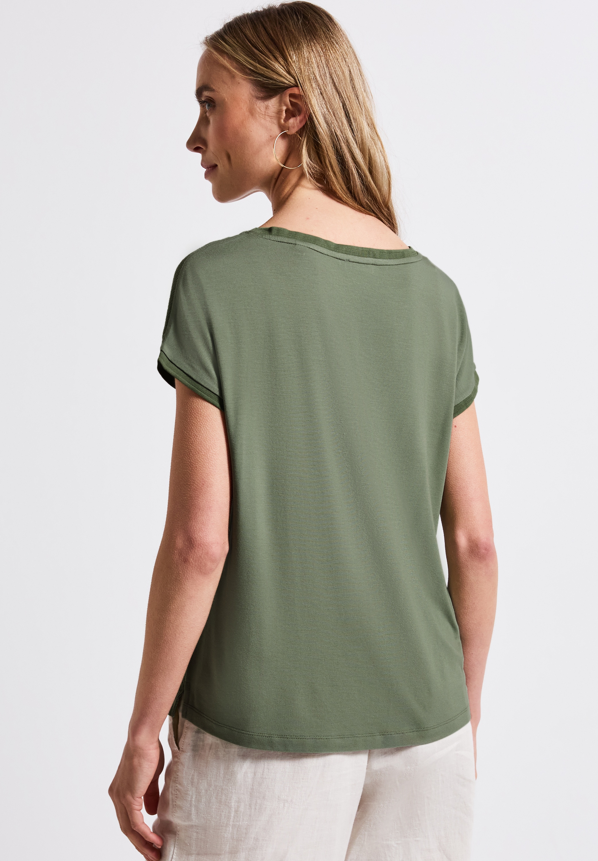 STREET ONE T-Shirt, im Struktur-Mix