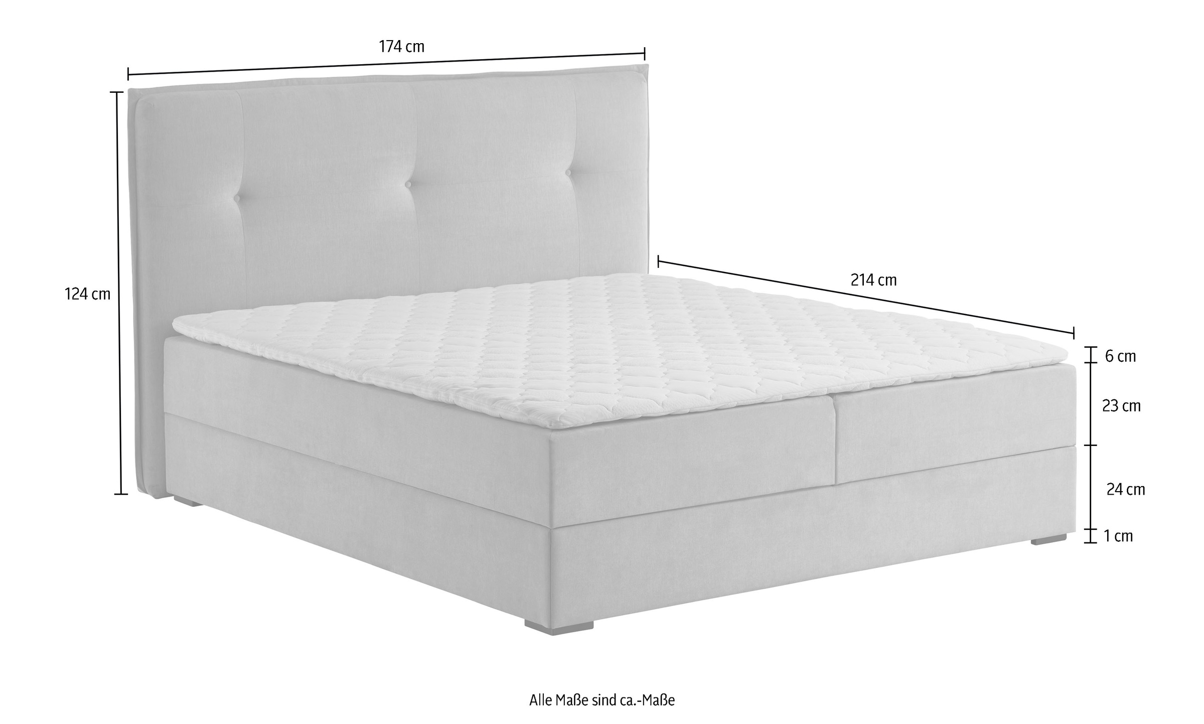 ATLANTIC home collection Boxbett »Lucy« mit Bettkasten