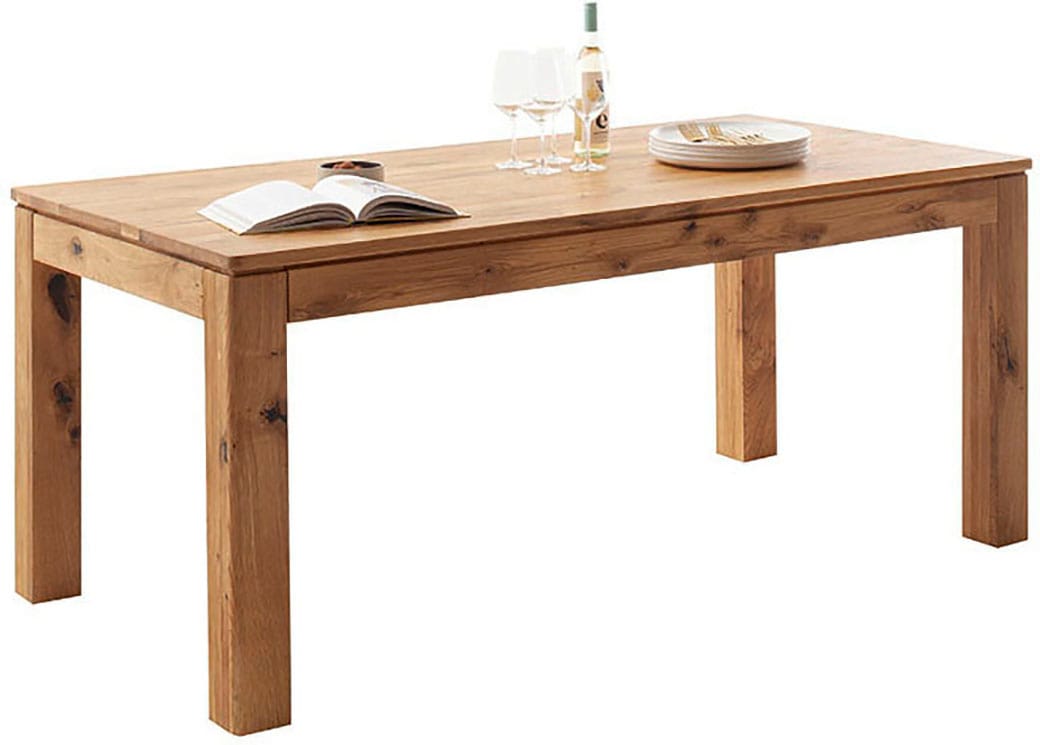 MCA furniture Esstisch »ETNA 4-Fuss Tisch« Einzelstück,  Massivholz,durchgehende Lamelle,Stollenfuss 10x10cm,Tischplatte 2,5cm