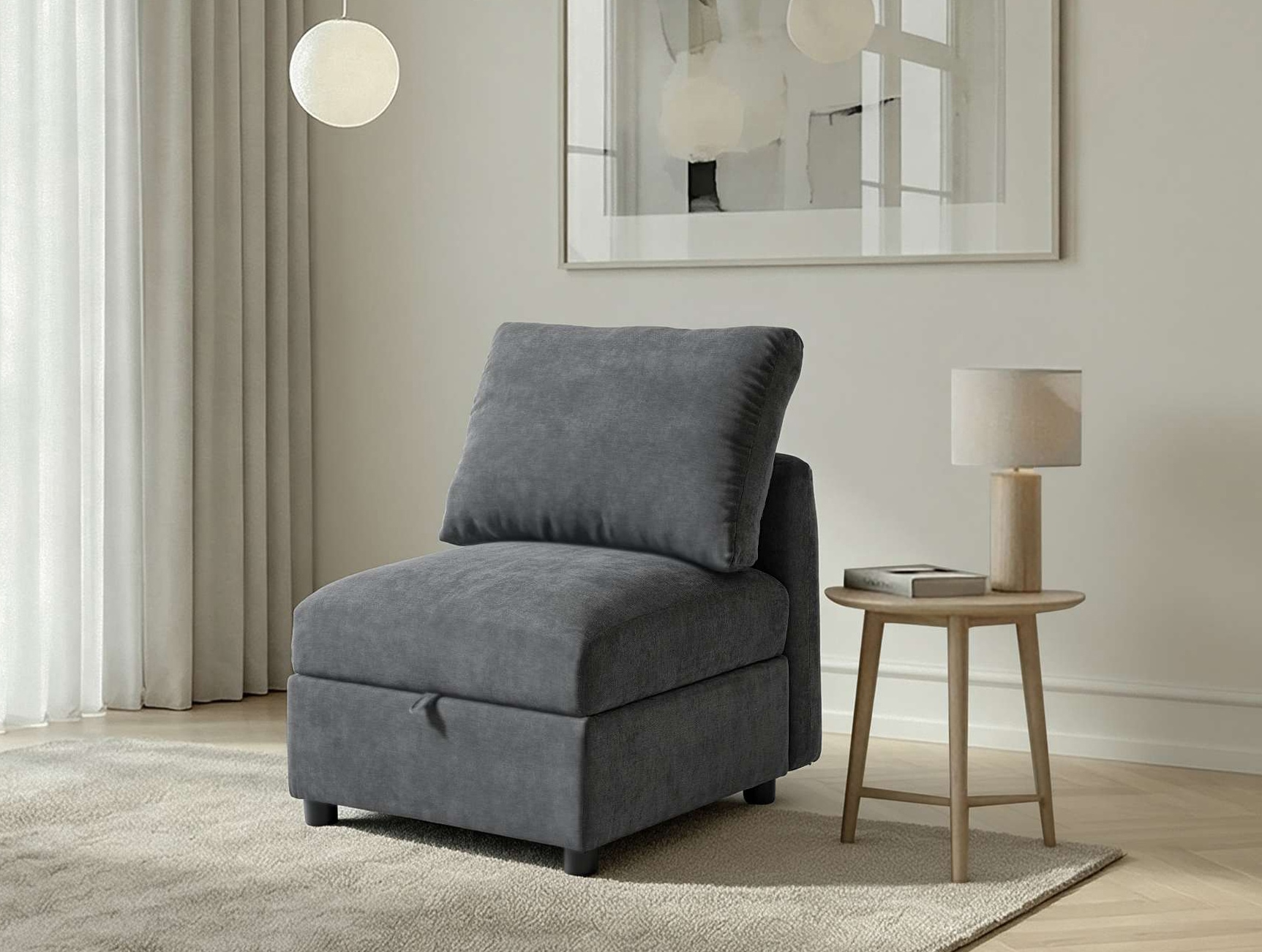 Image of Dorel Home Sessel "STILHUS Sofa-Mittel-Element, mit Stauraum, Breite 65 cm, Chenille" als Modul oder separat verwendbar - individuell kombinierbar