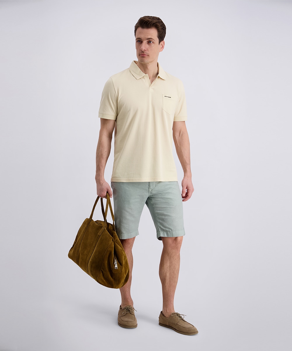Pierre Cardin Poloshirt normale Passform, mit kurzem Arm, mit offenem Polokragen