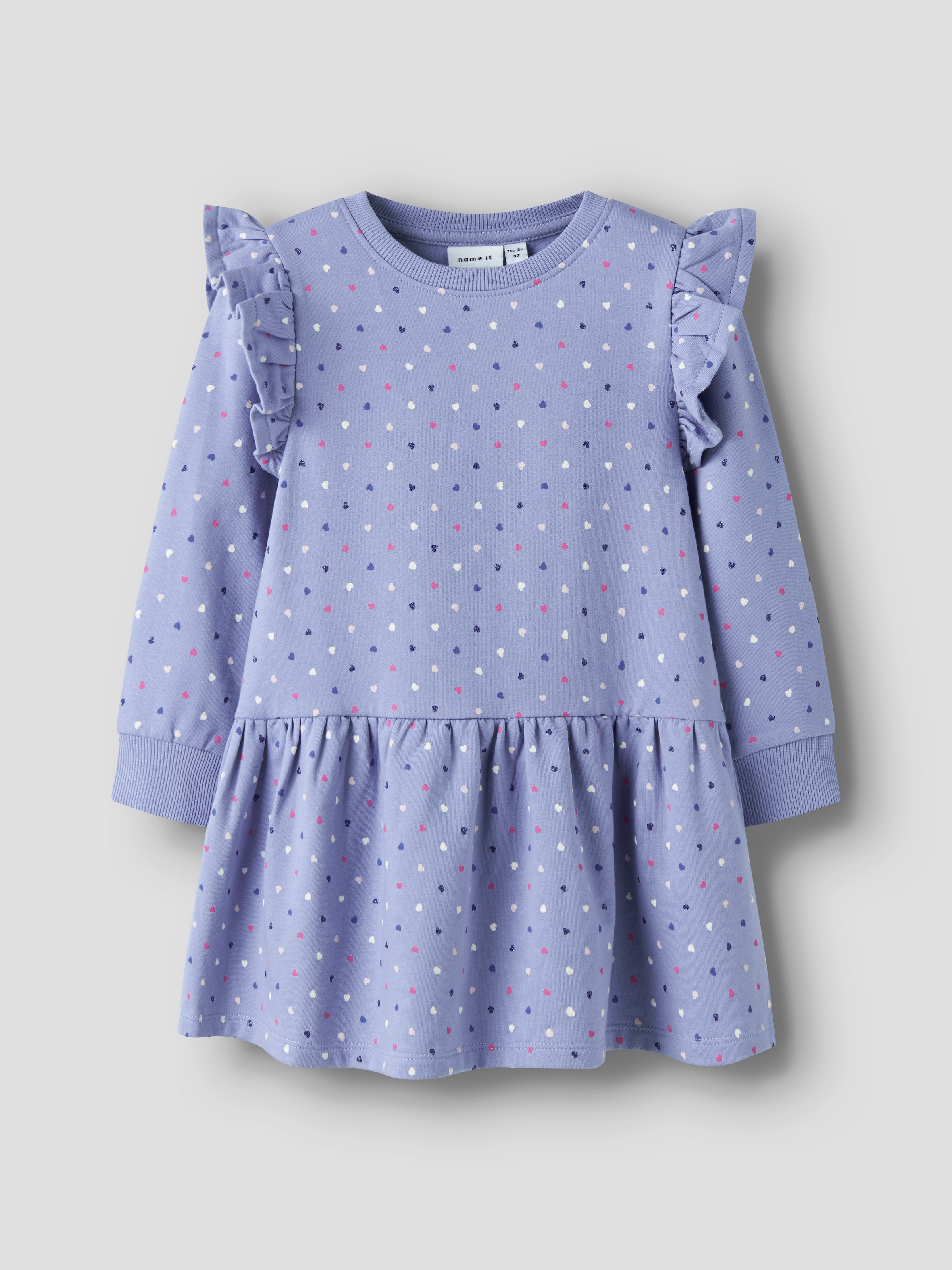 Image of Name It Minikleid "NMFOEANA LS SWE DRESS BRU PB"