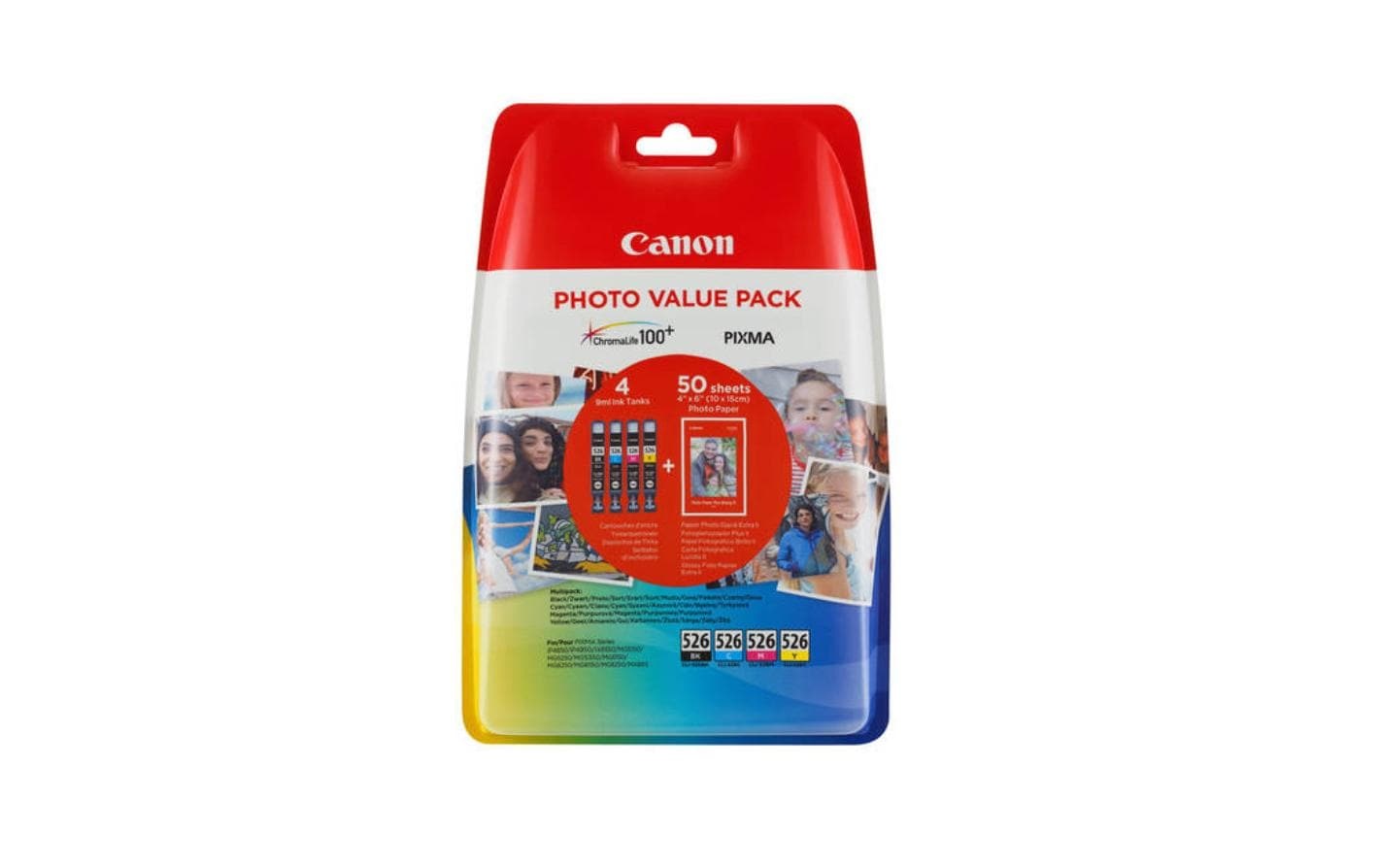 Canon Tintenpatrone »CLI-526 Multipack C/M/Y/BK«, (4 St.)