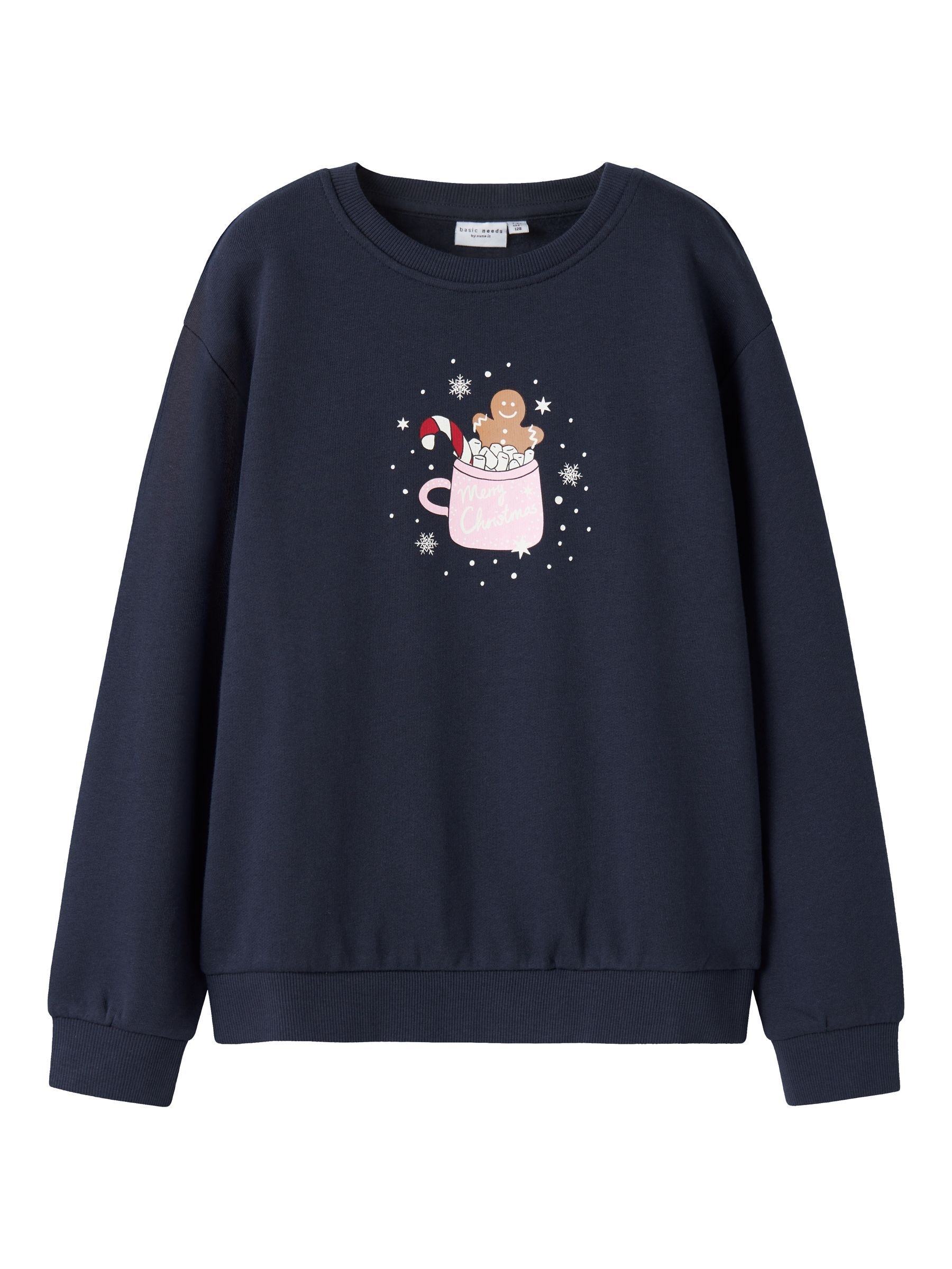 Image of Name It Sweatshirt "NKFVISMAS LS NREG SWEAT BRU"