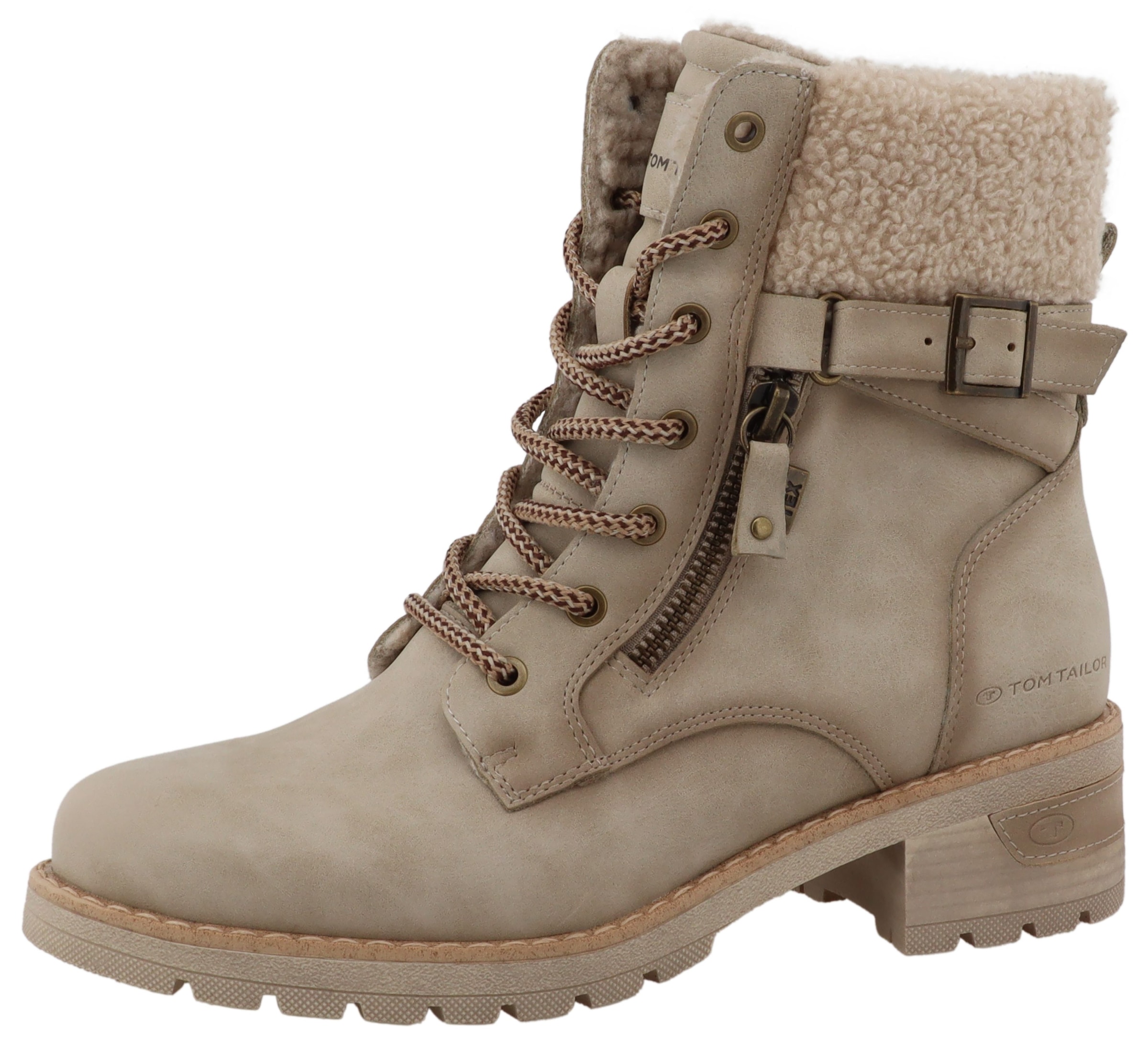 TOM TAILOR Winterstiefelette  Stiefelette, Winterboots mit Blockabsatz