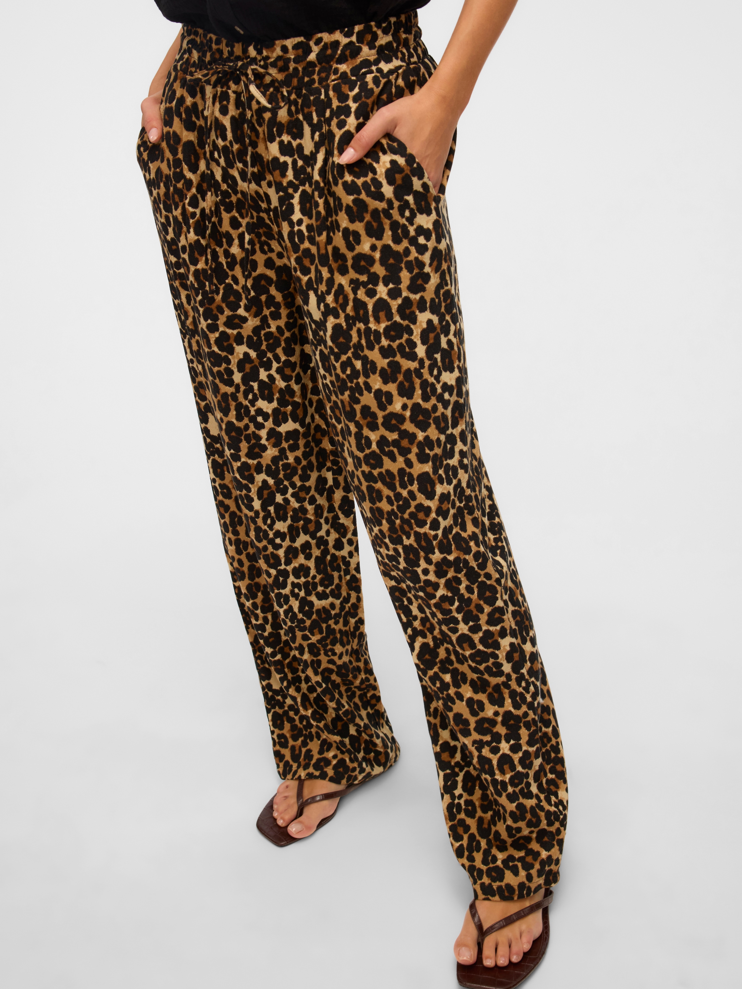 Vero Moda Schlupfhose »VMJESMILO WIDE PANTS GA NOOS«, mit Leinen