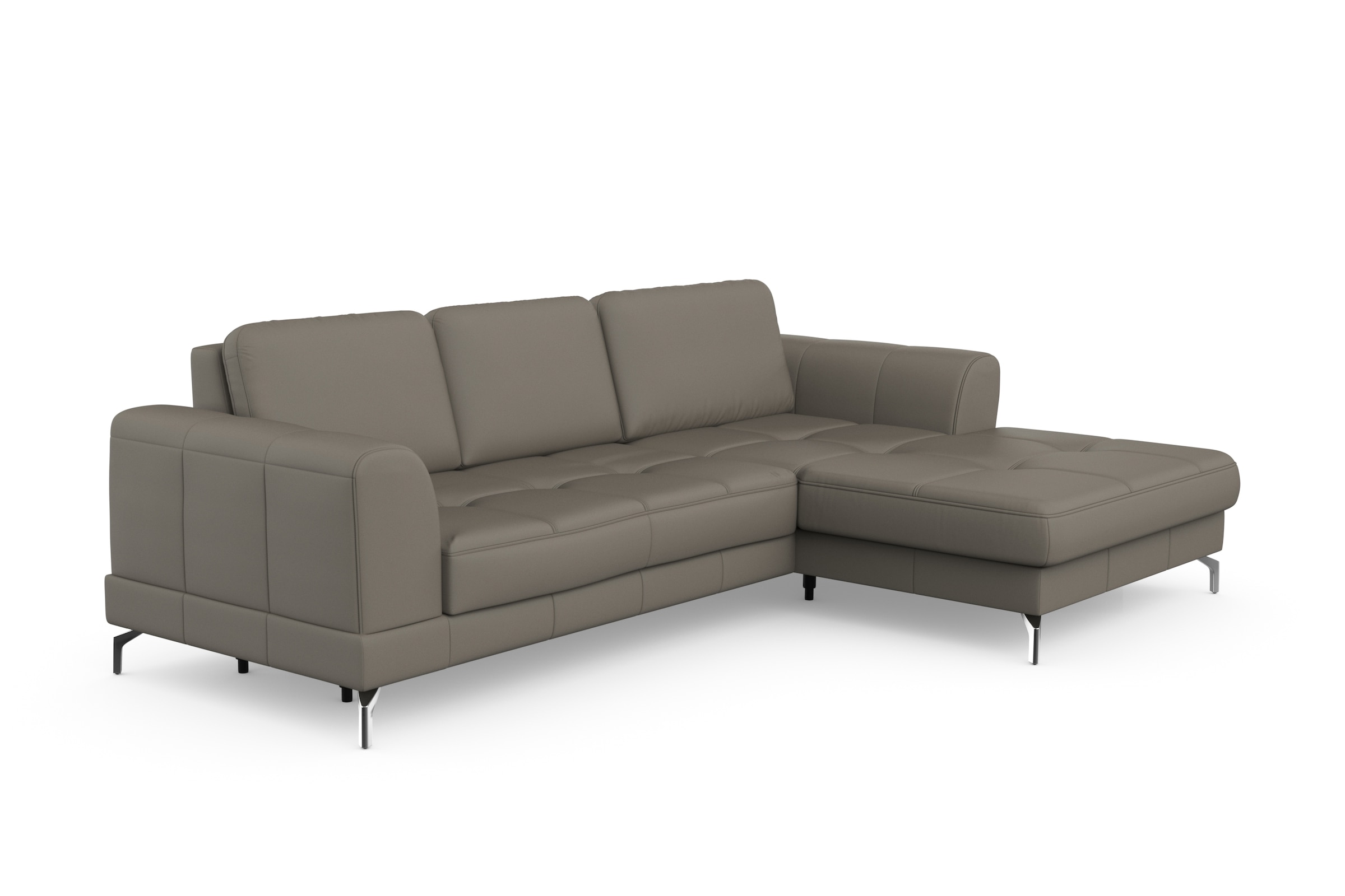 sit&more Ecksofa »Bendigo L-Form«, inklusive Sitztiefenverstellung, Bodenfreiheit 12 cm, in 2 Fussfarben