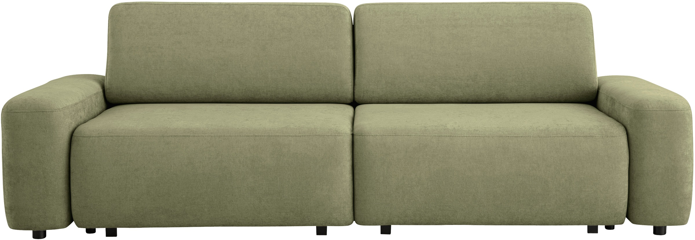 INOSIGN 3-Sitzer »TORGE (257cm), Sofa,Schlafsofa in Cord, Samtvelours, Struktur fein«, rundes Design, Schlaffunktion u. Bettkasten, Liegefläche: 135/200 cm