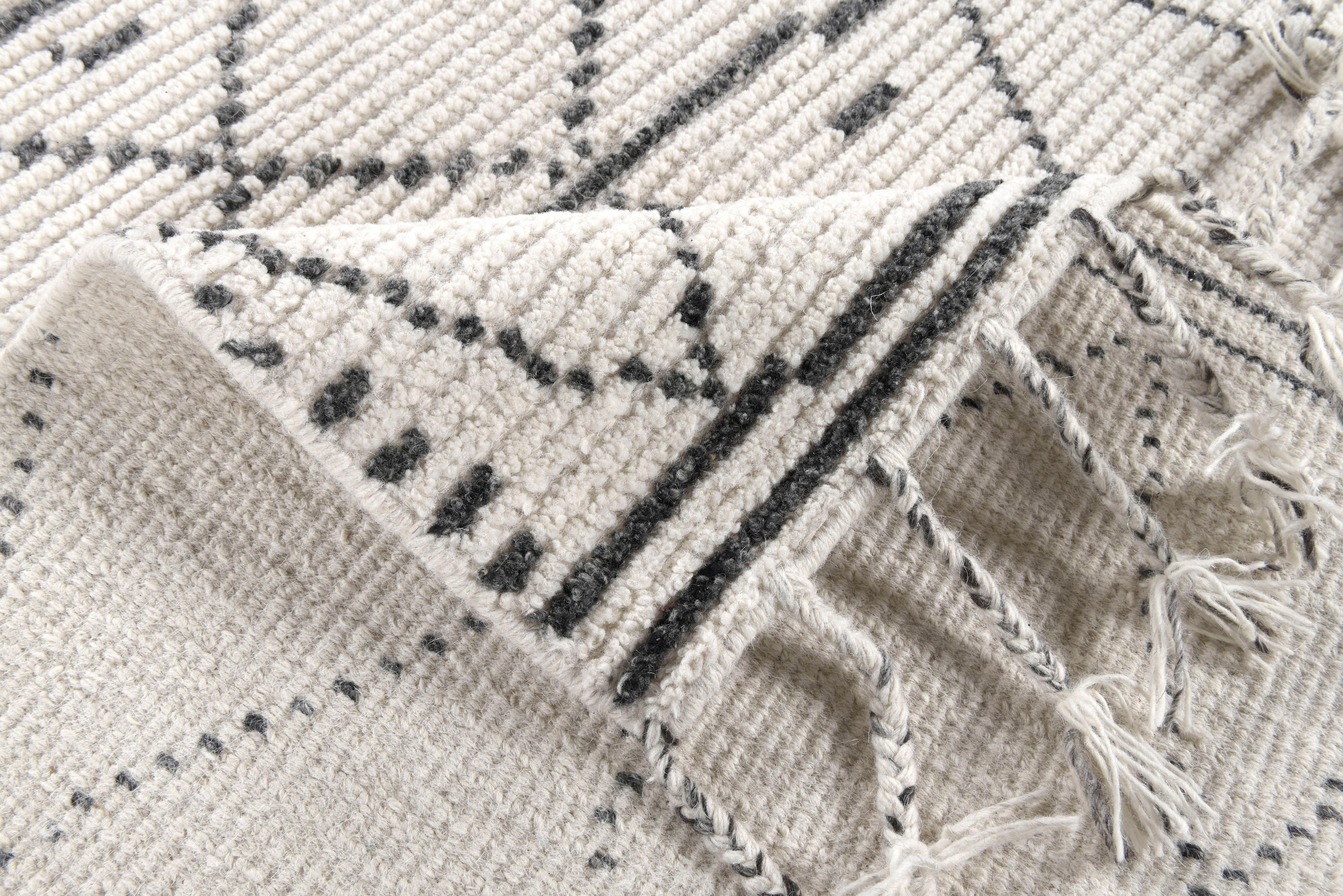 TOM TAILOR HOME Teppich »Nomad«, rechteckig, 5 mm Höhe, handgewebt, mit Fransen, Boho-Style