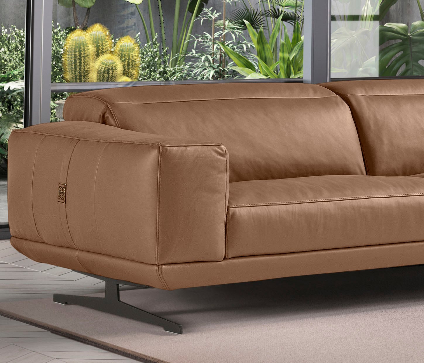 Egoitaliano 3-Sitzer »Gloria, super bequem, hochwertige Verarbeitung, edles Design, Megasofa«, beidseitig verstellbare Rückenelemente, mit Designmetallfüssen
