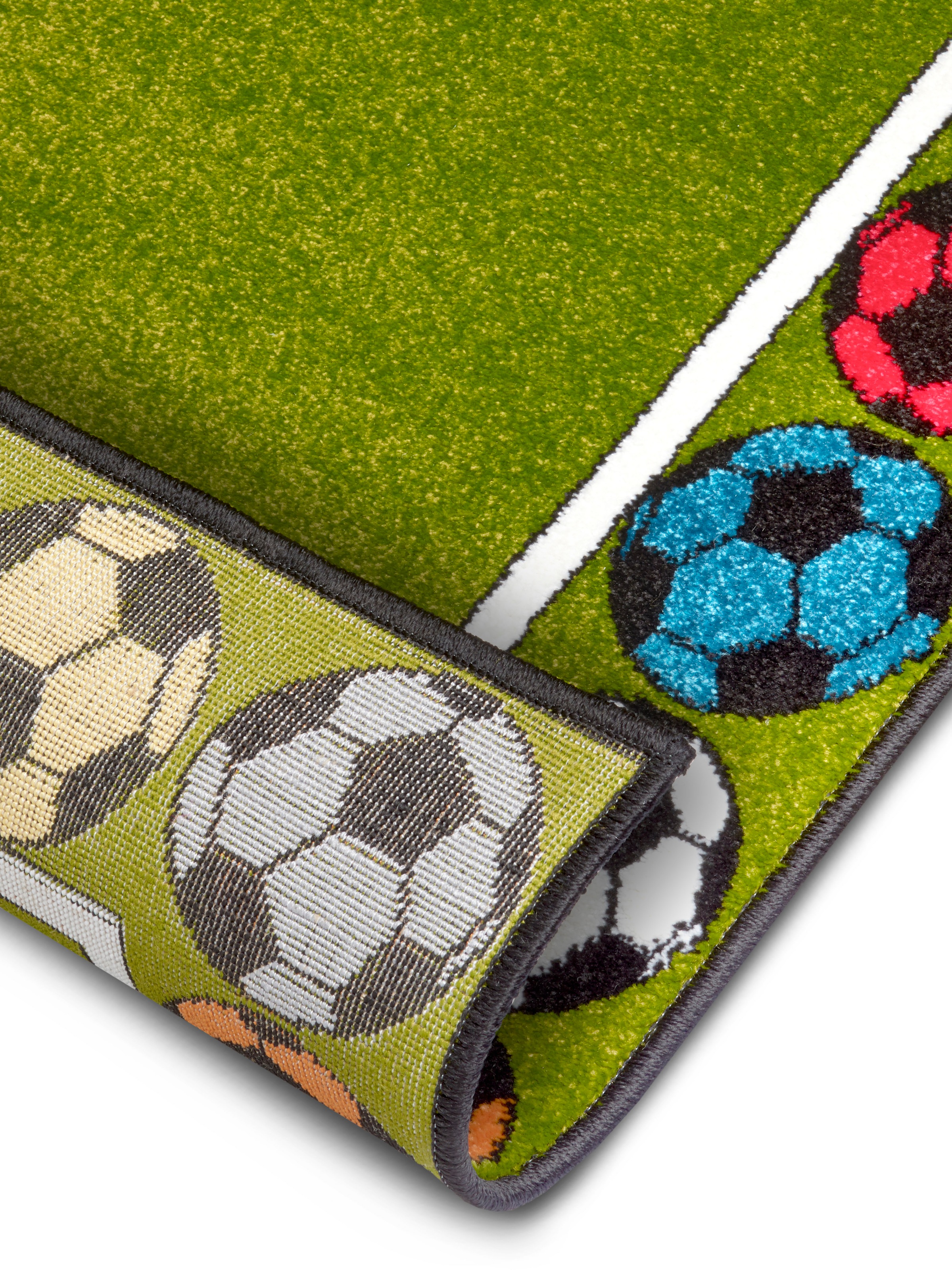 HANSE Home Teppich »Football Stadium«, rechteckig, 9 mm Höhe, Farbenfrohes Design, Spielunterlage, Fussball strapazierfähig