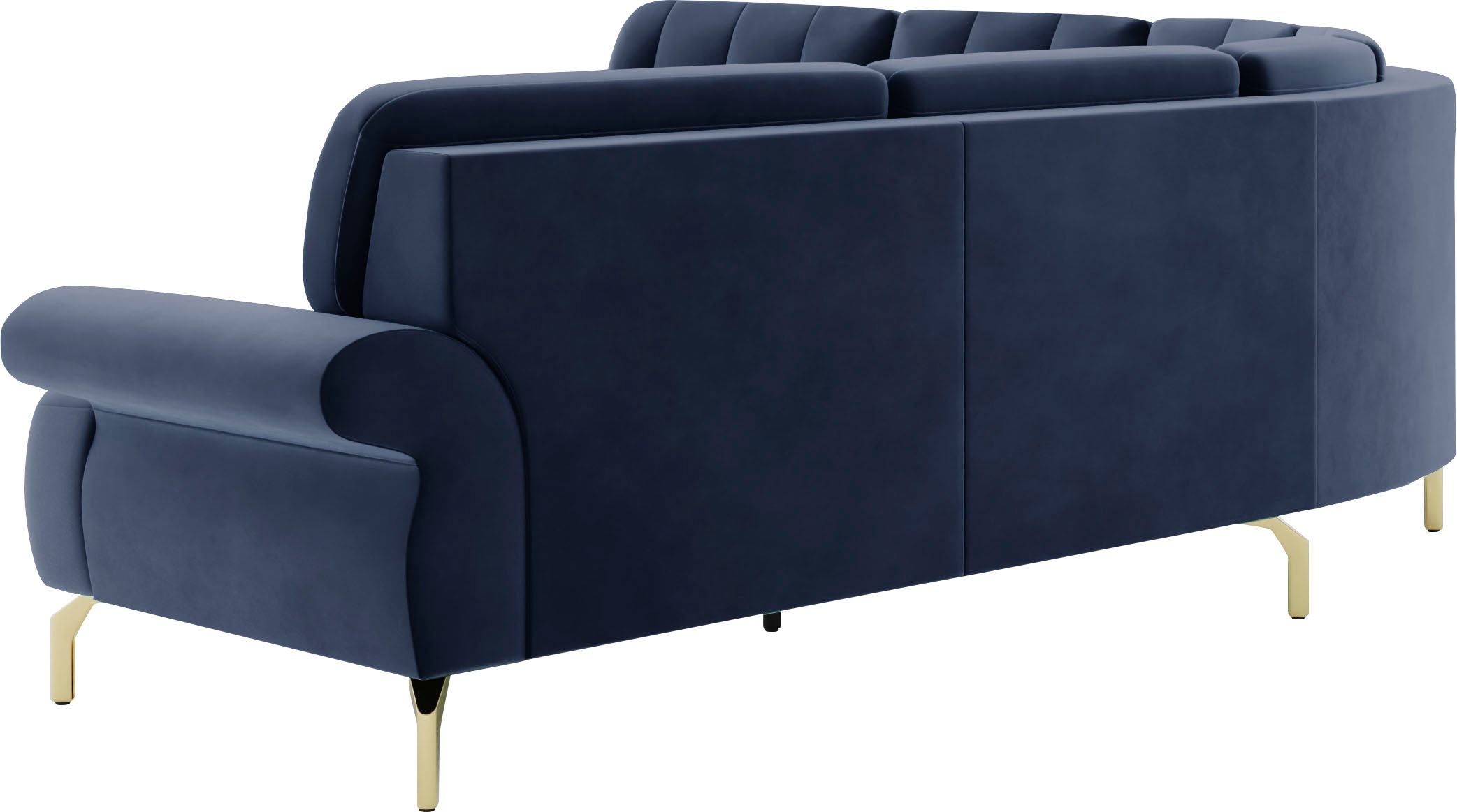 sit&more Ecksofa »Orient 1 L-Form«, inkl. 4 Zierkissen mit Strass-Stein, goldfarbene Metallfüsse