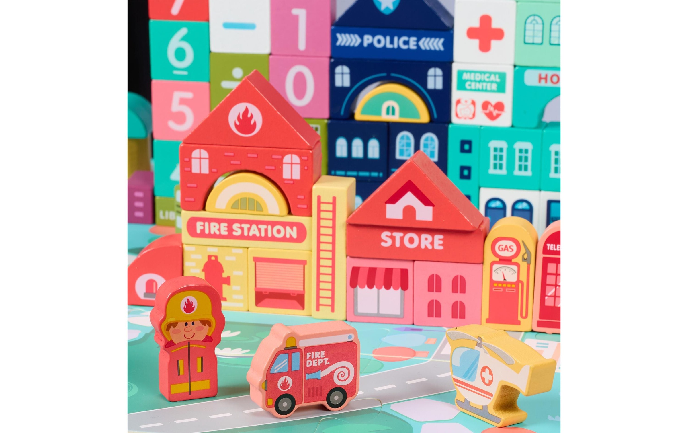 relaxdays Spielbausteine »Stadt im Set«