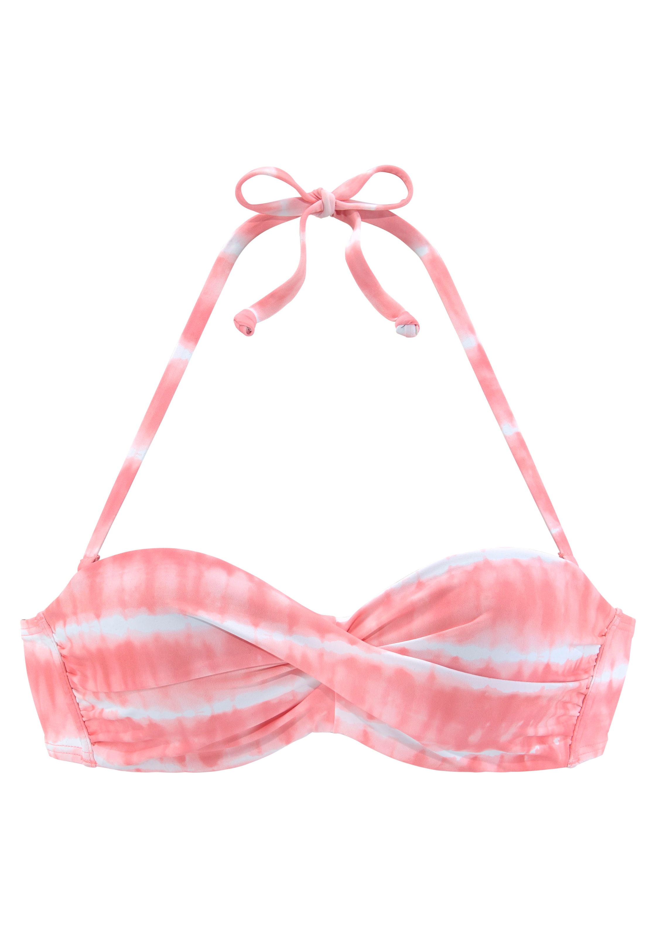 Bügel-Bikini-Top »Enja«, mit Batikdruck und Wickeloptik