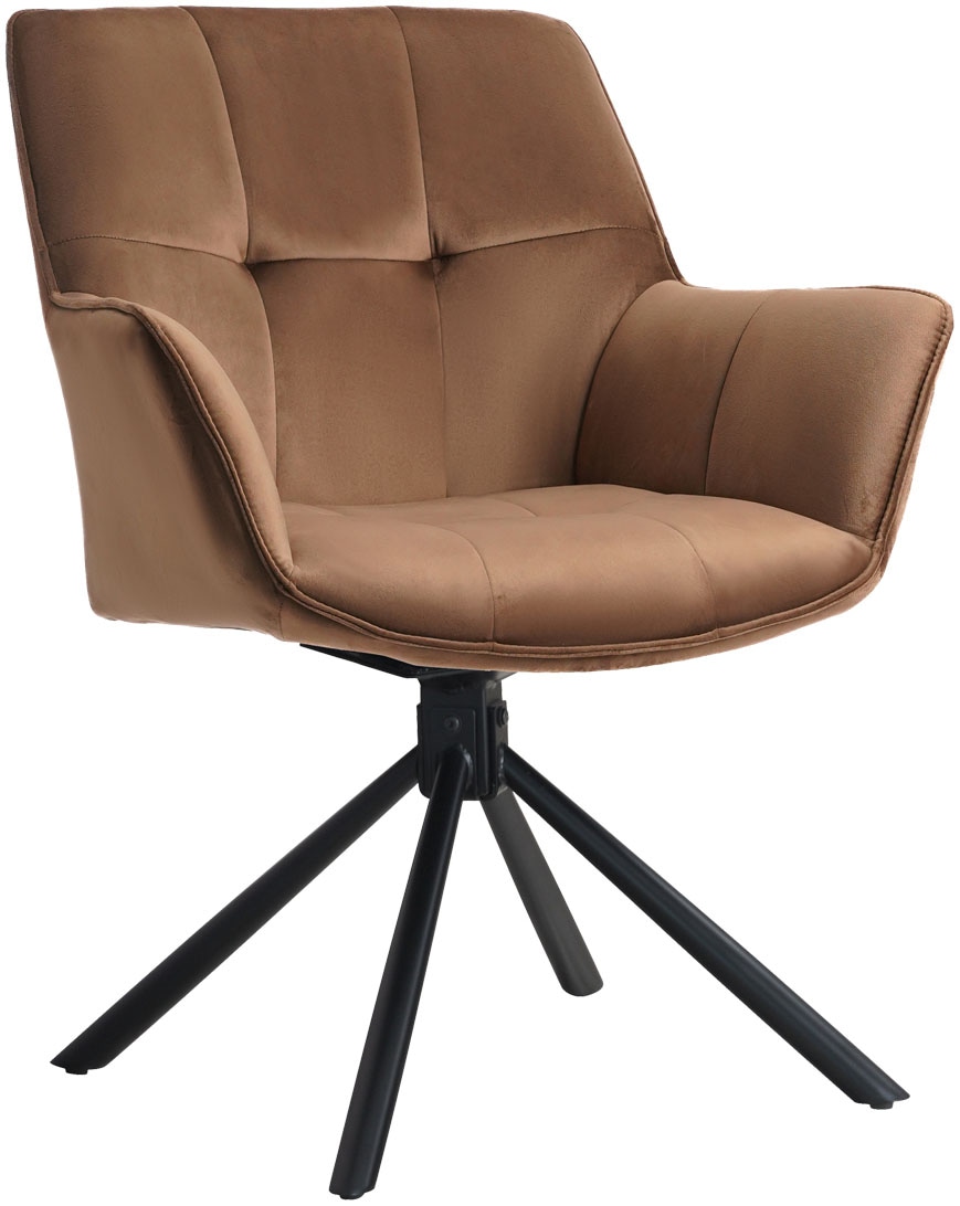 GOODproduct Chaise pivotante »Lika« () lot de 2, fonction rotation 360 degrés, rembourrage en velours
