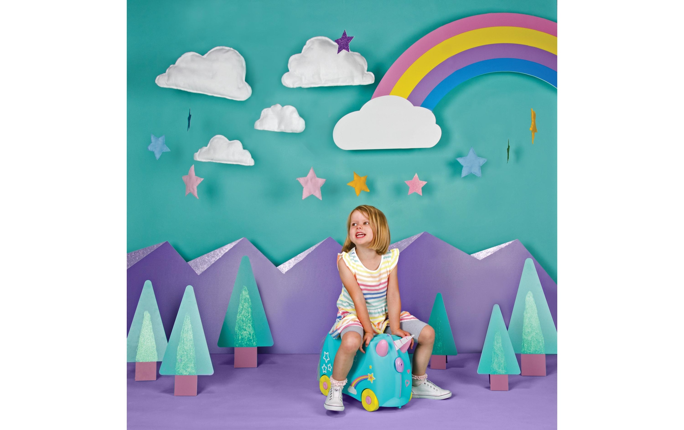 TRUNKI Trolley »Einhorn Una«, 4 Rollen